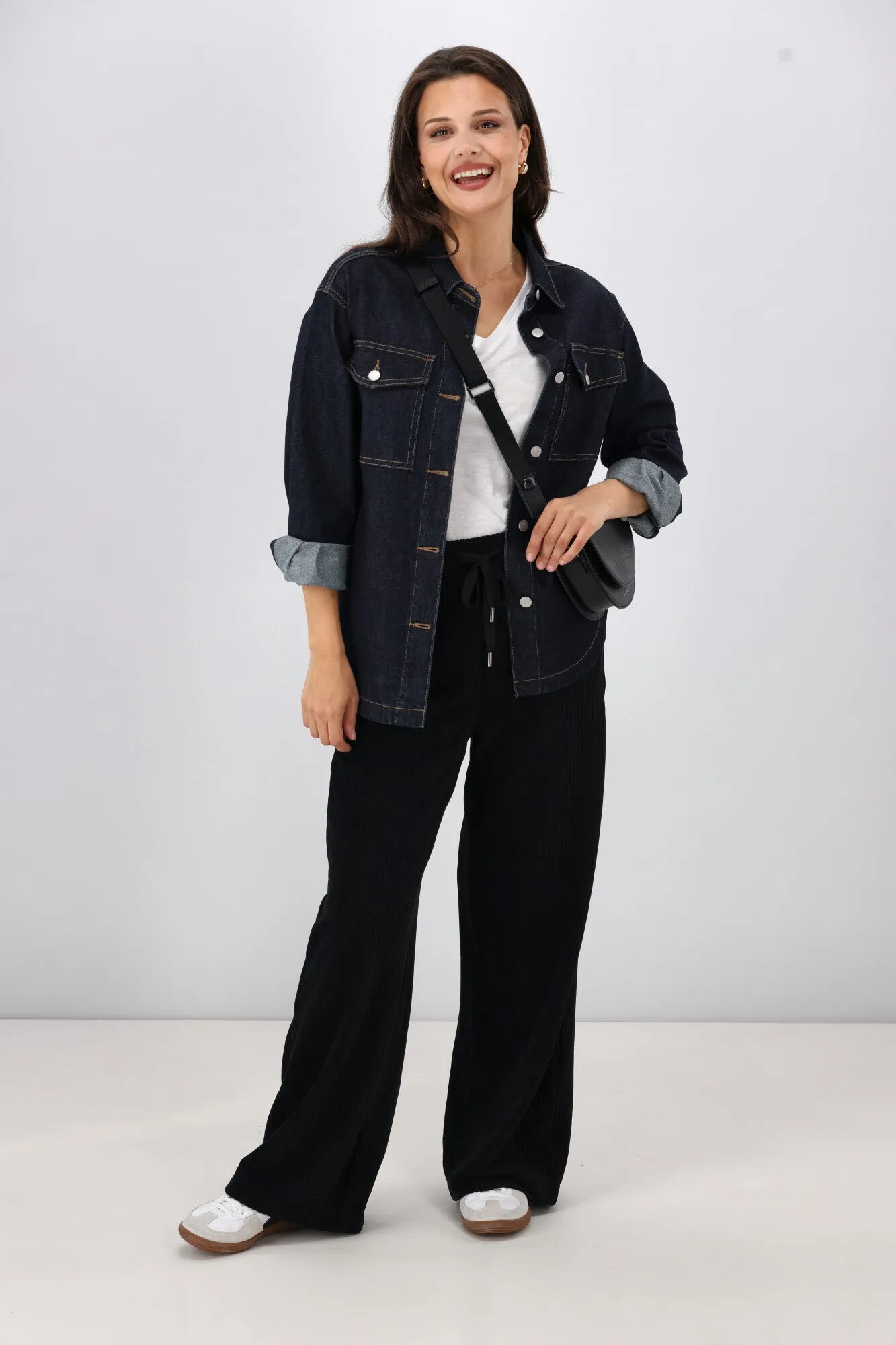 Shine On Label Azariah Cord Pant Black