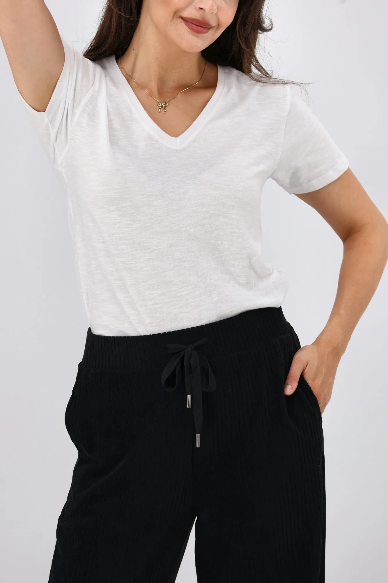 Shine On Label Azariah Cord Pant Black
