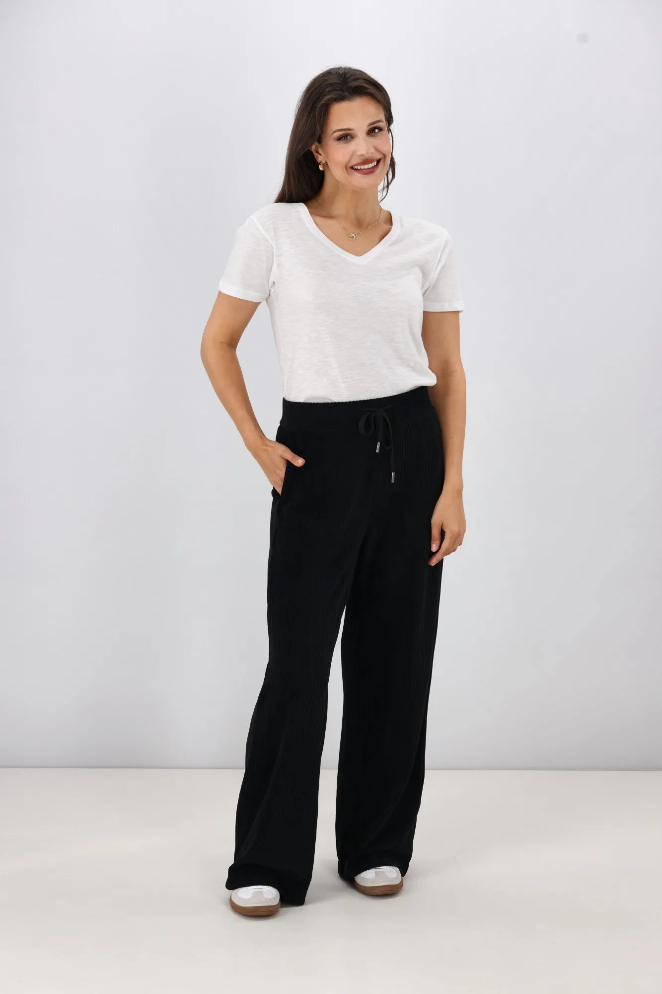 Shine On Label Azariah Cord Pant Black