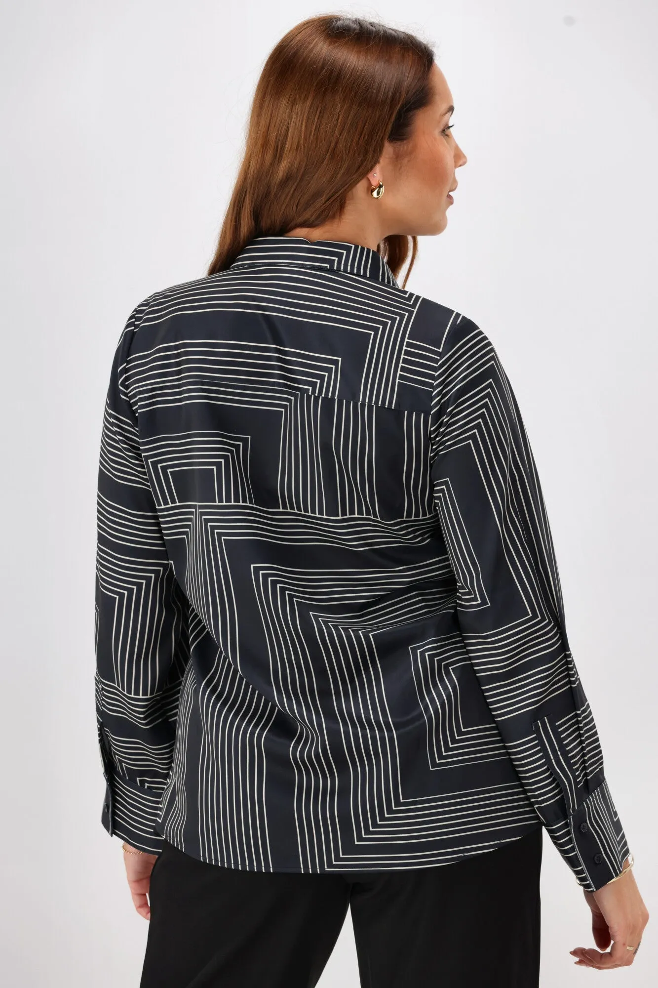 Shine On Label Bellingham Geo Print Shirt Natural Ink