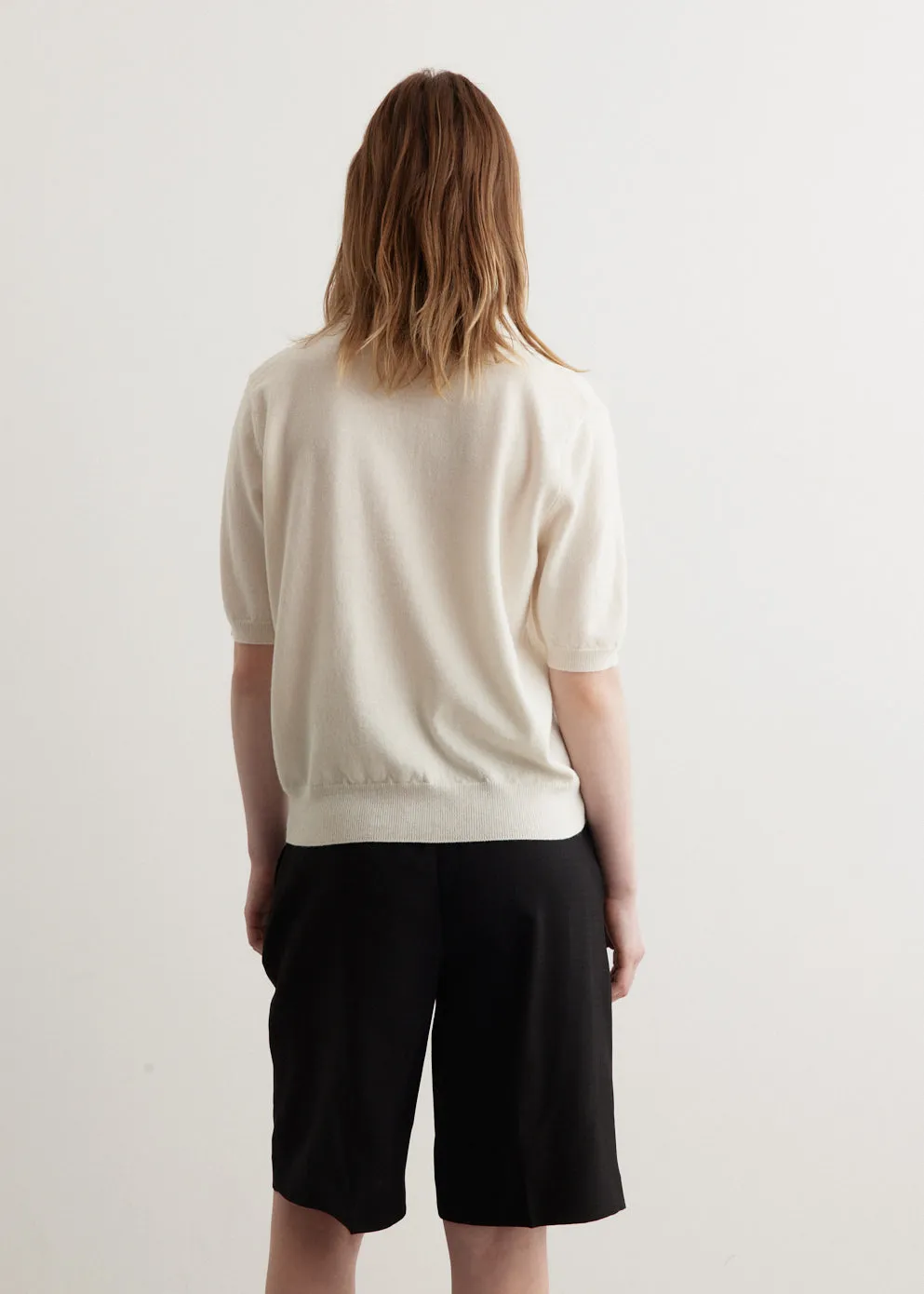 Short Sleeve Knitted Polo