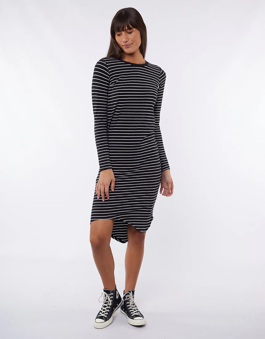 Silent Theory Dress Infinity L/S Black/White Stripe