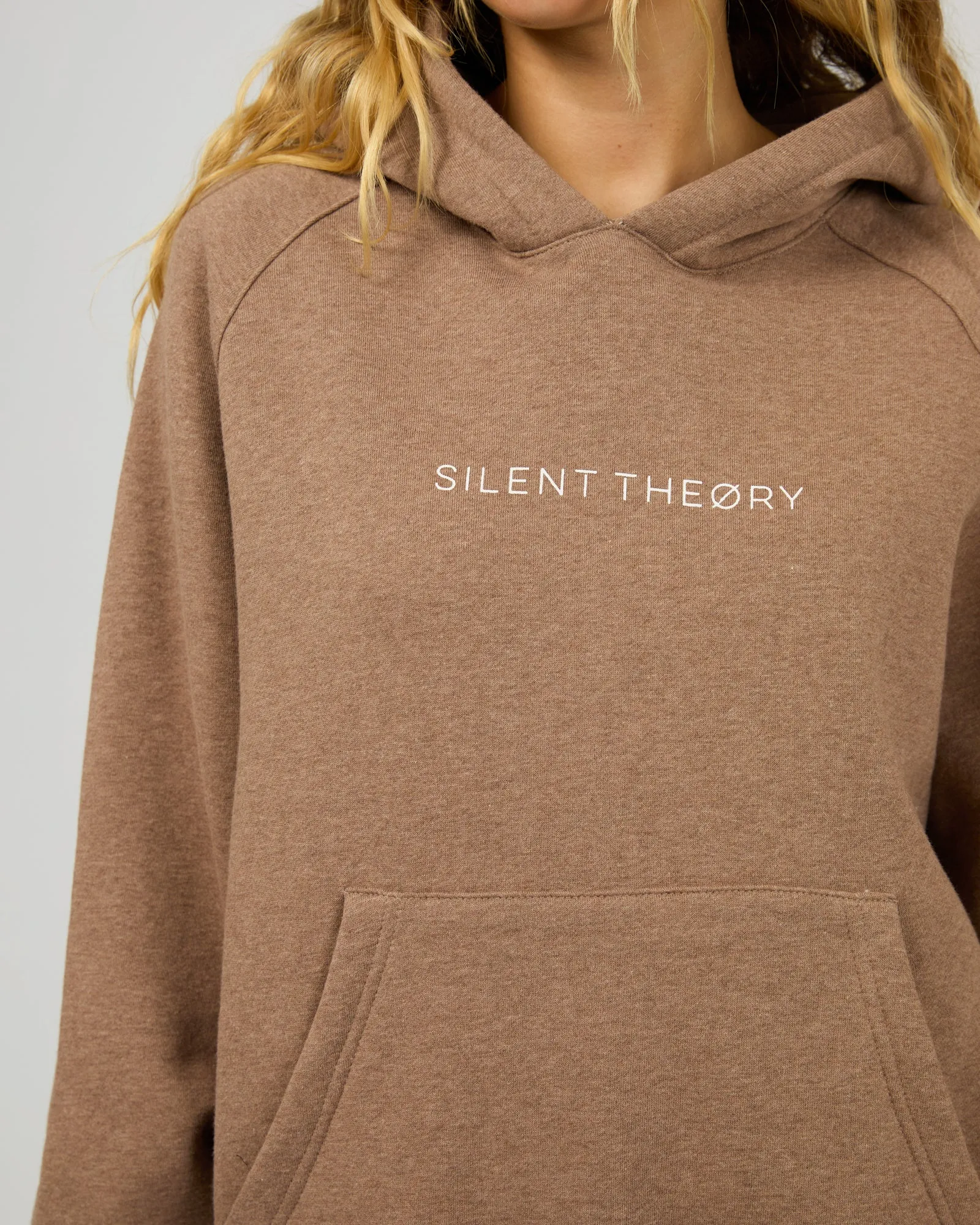 Silent Theory Logo Hoodie Brown Marle