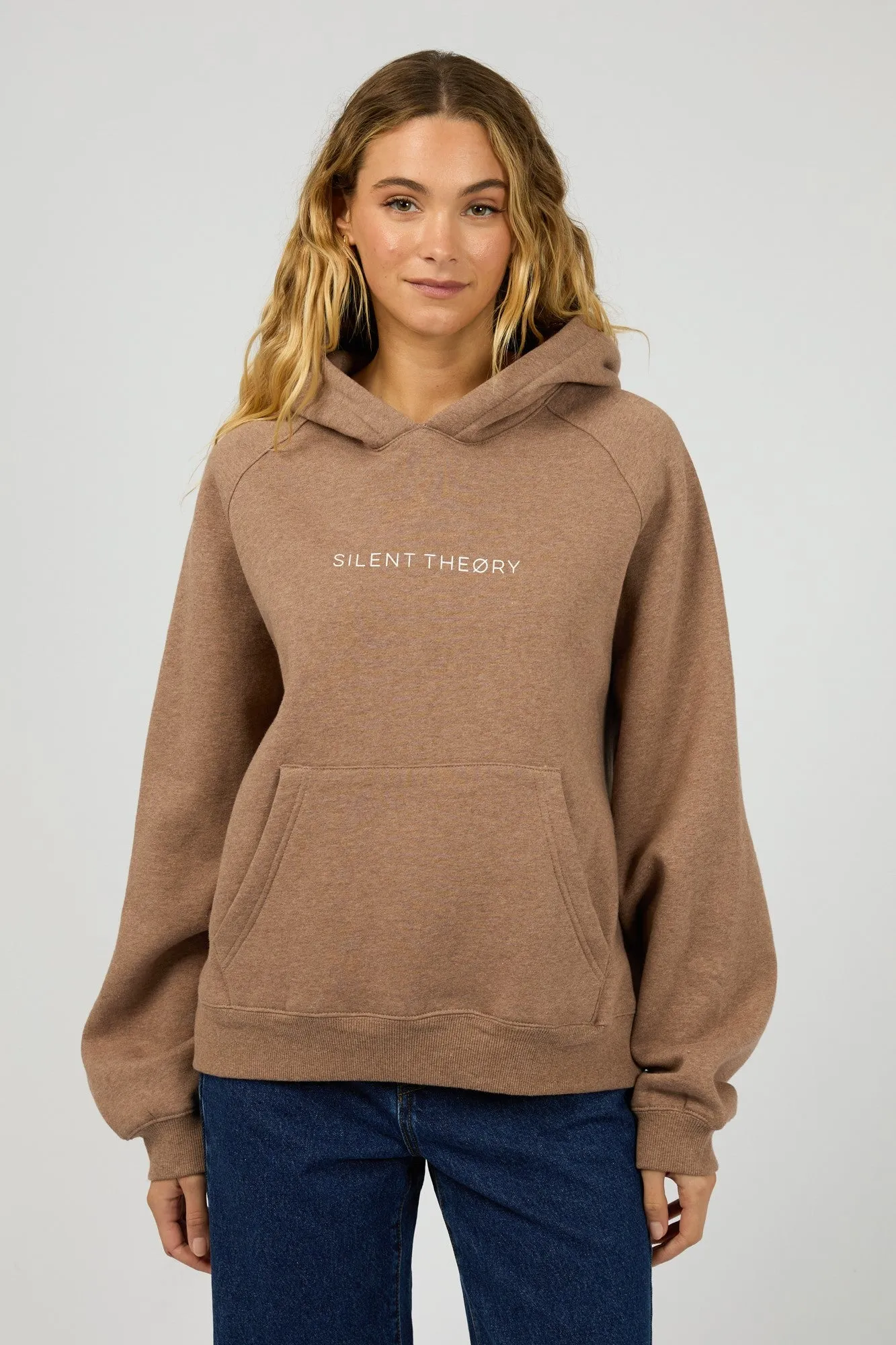 Silent Theory Logo Hoodie Brown Marle