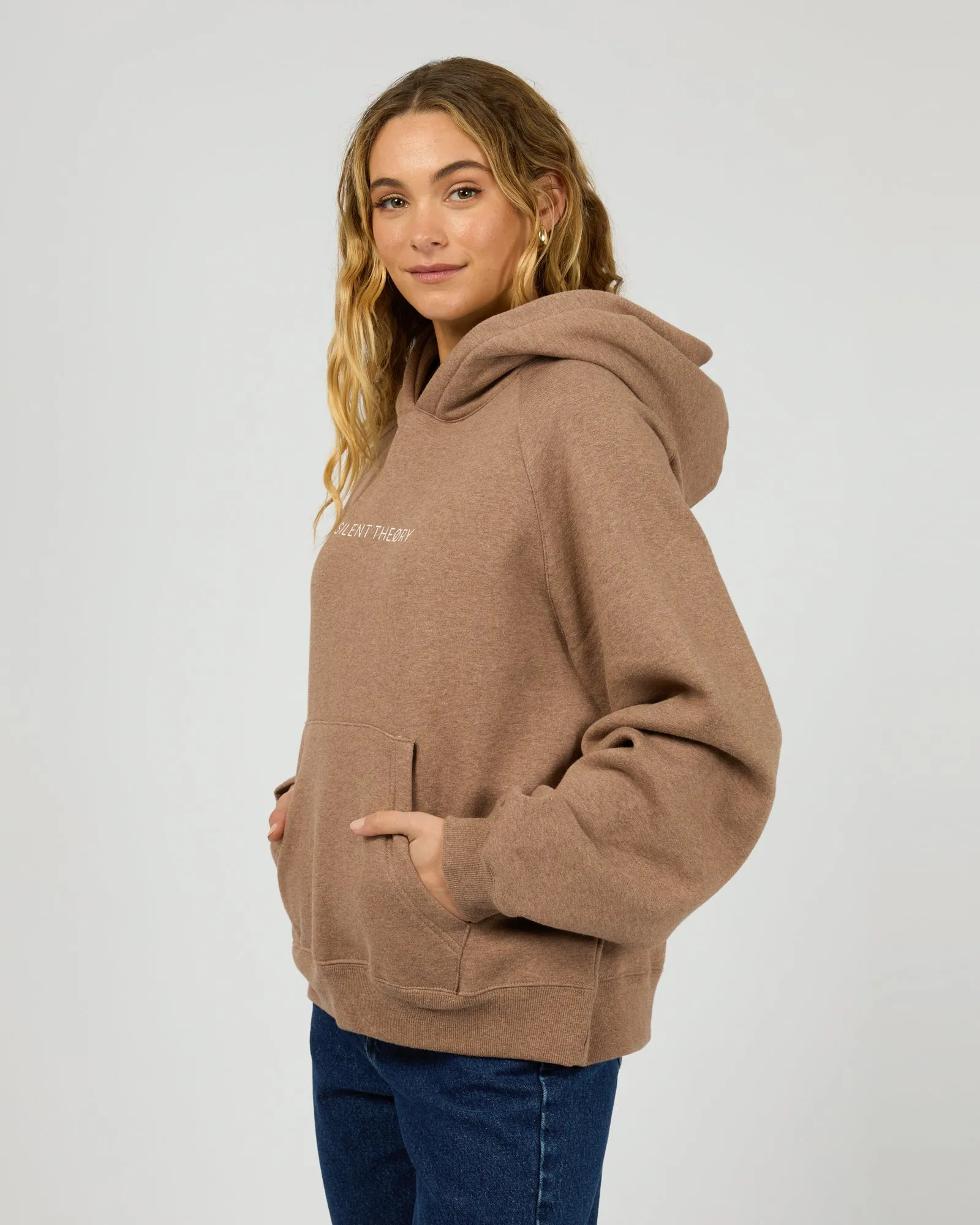 Silent Theory Logo Hoodie Brown Marle