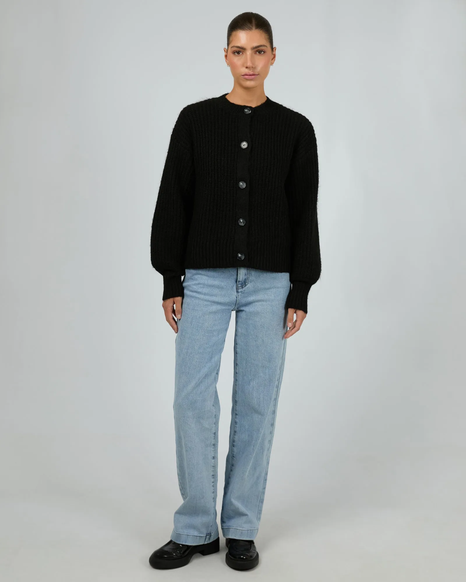 Silent Theory Mari Knit Cardigan Black