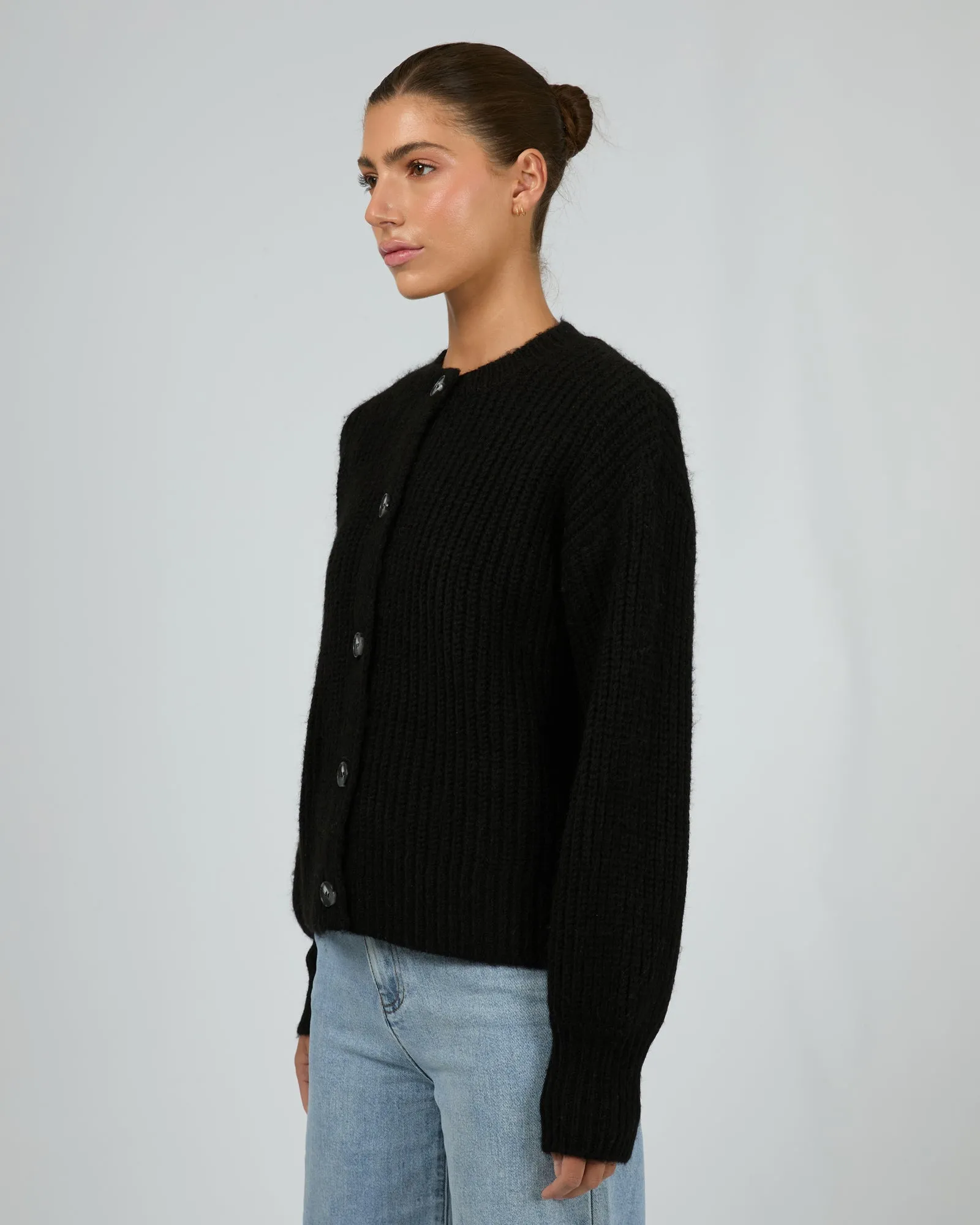 Silent Theory Mari Knit Cardigan Black