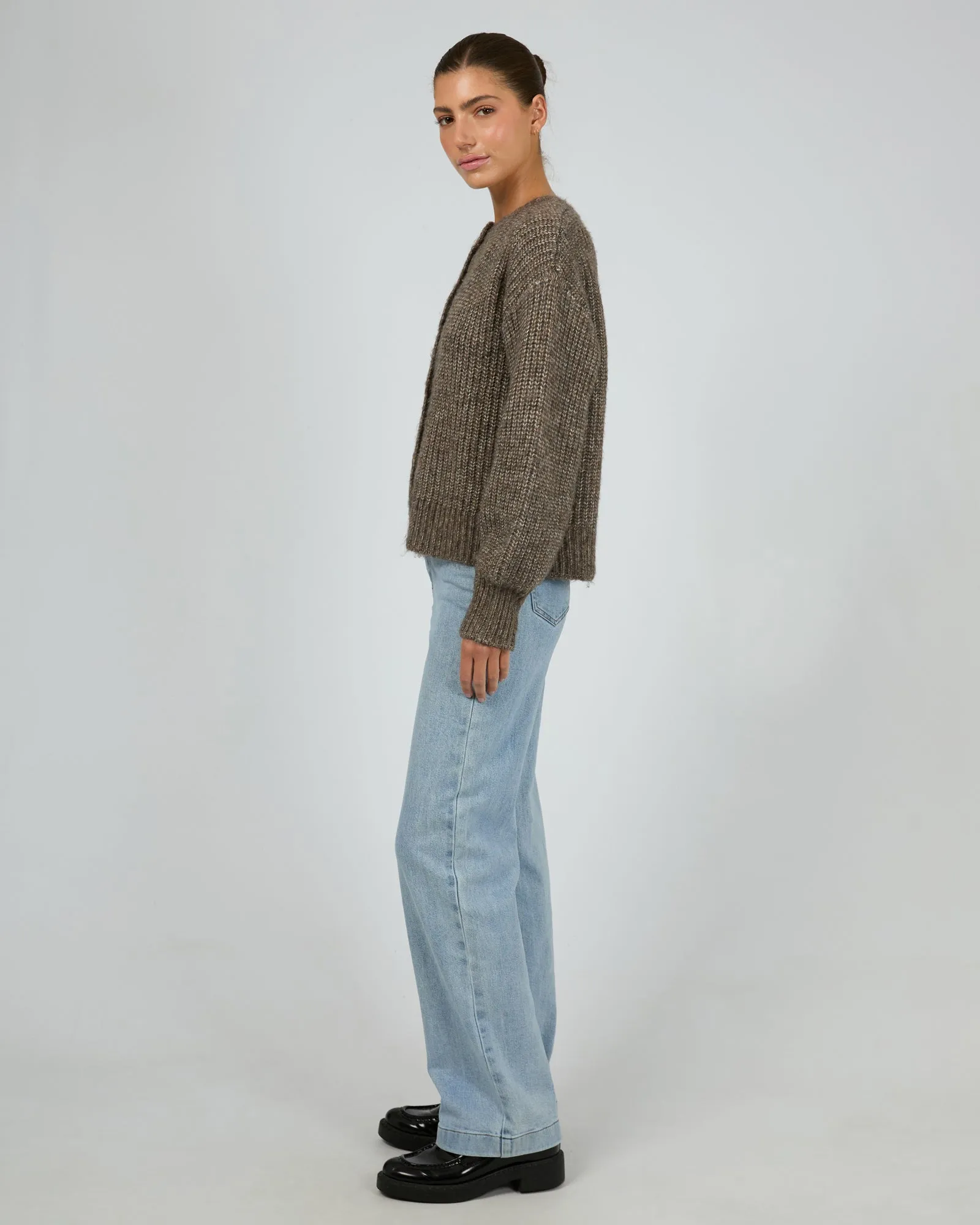 Silent Theory Mari Knit Cardigan Brown