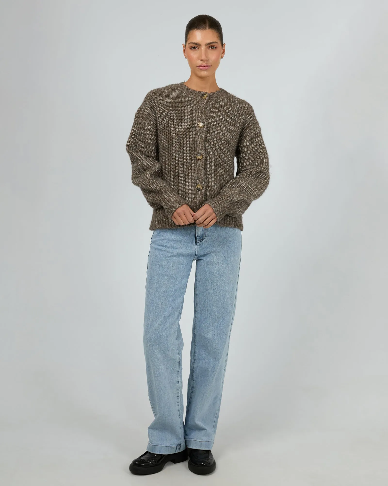 Silent Theory Mari Knit Cardigan Brown
