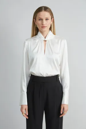 Silk Twist Neck Shirt