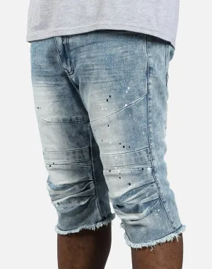 Smoke Rise CLEAN RIP MOTO JEAN SHORTS