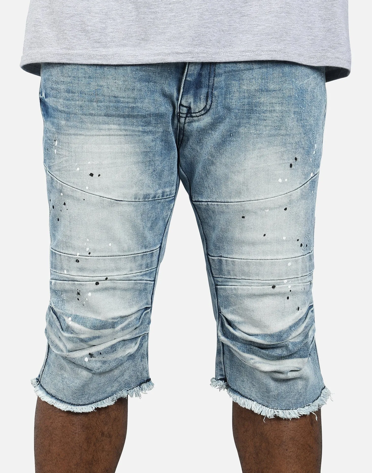 Smoke Rise CLEAN RIP MOTO JEAN SHORTS