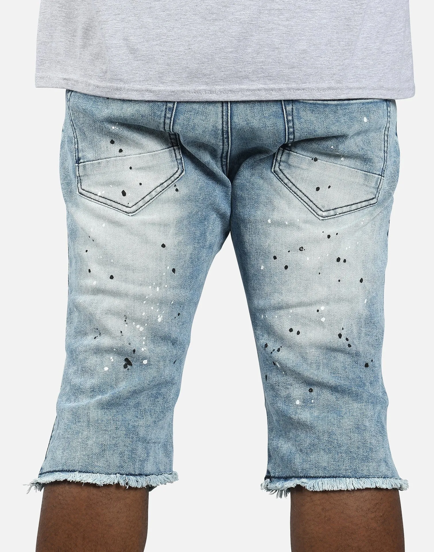 Smoke Rise CLEAN RIP MOTO JEAN SHORTS