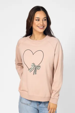 Stella   Gemma Classic Sweater Heart with Bow Rose