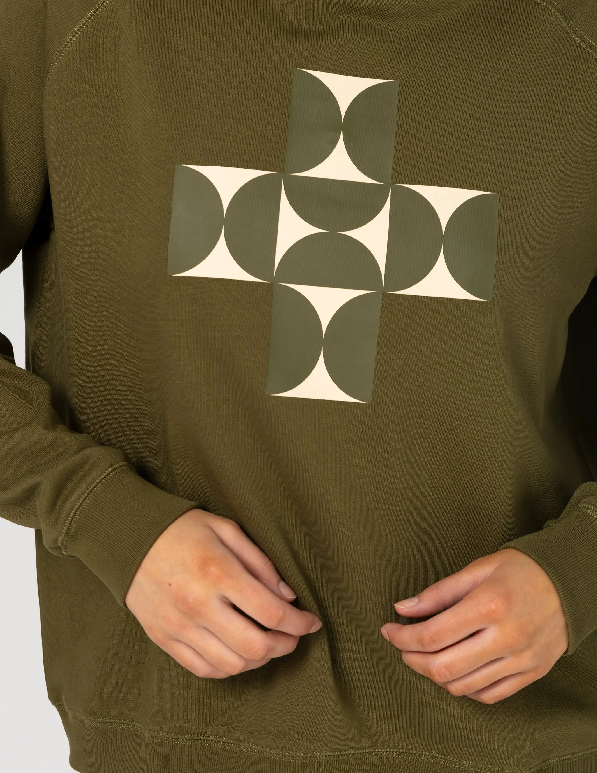 Stella   Gemma Classic Sweater Olive Mosaic