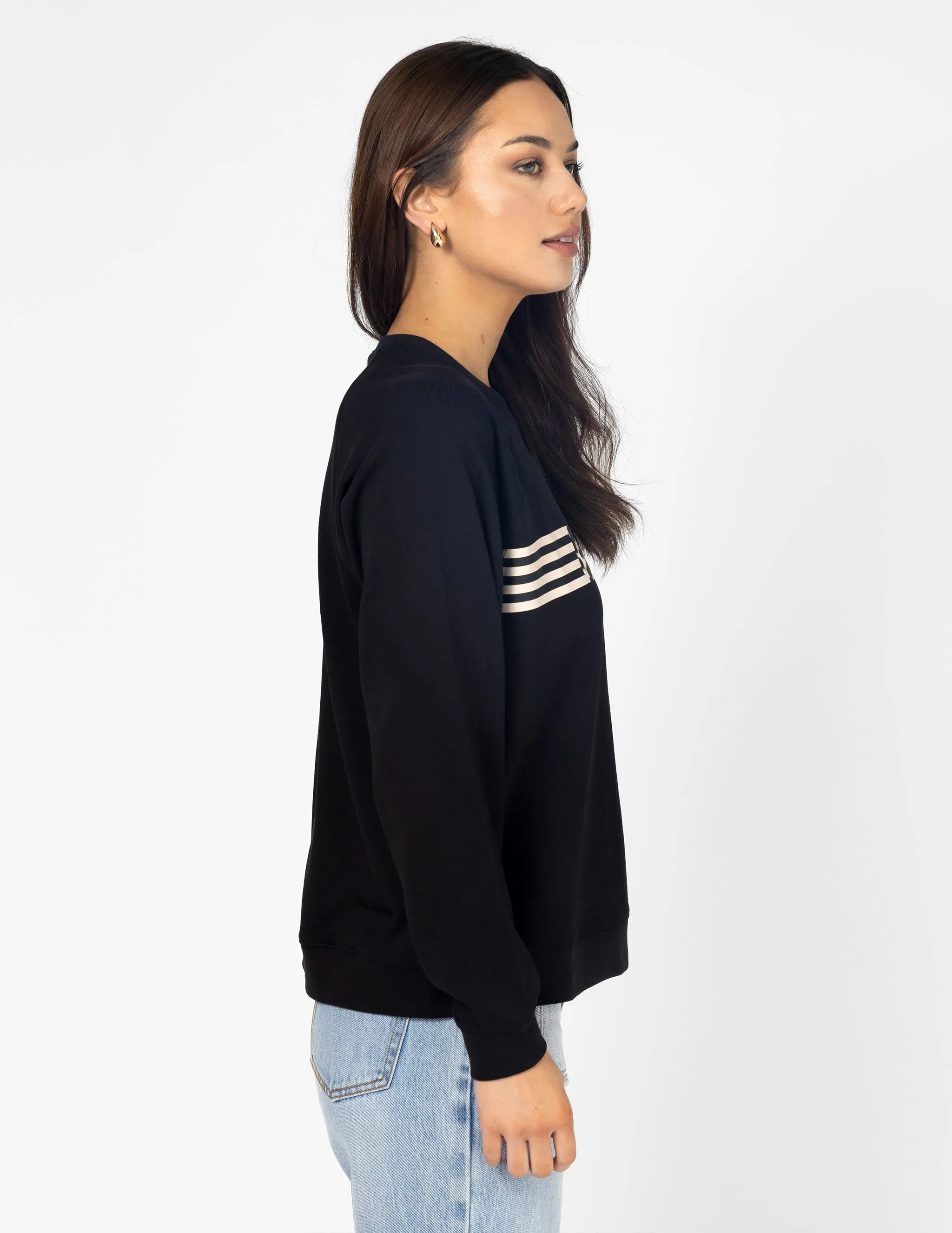 Stella   Gemma Everyday Sweater Leopard Cross Black
