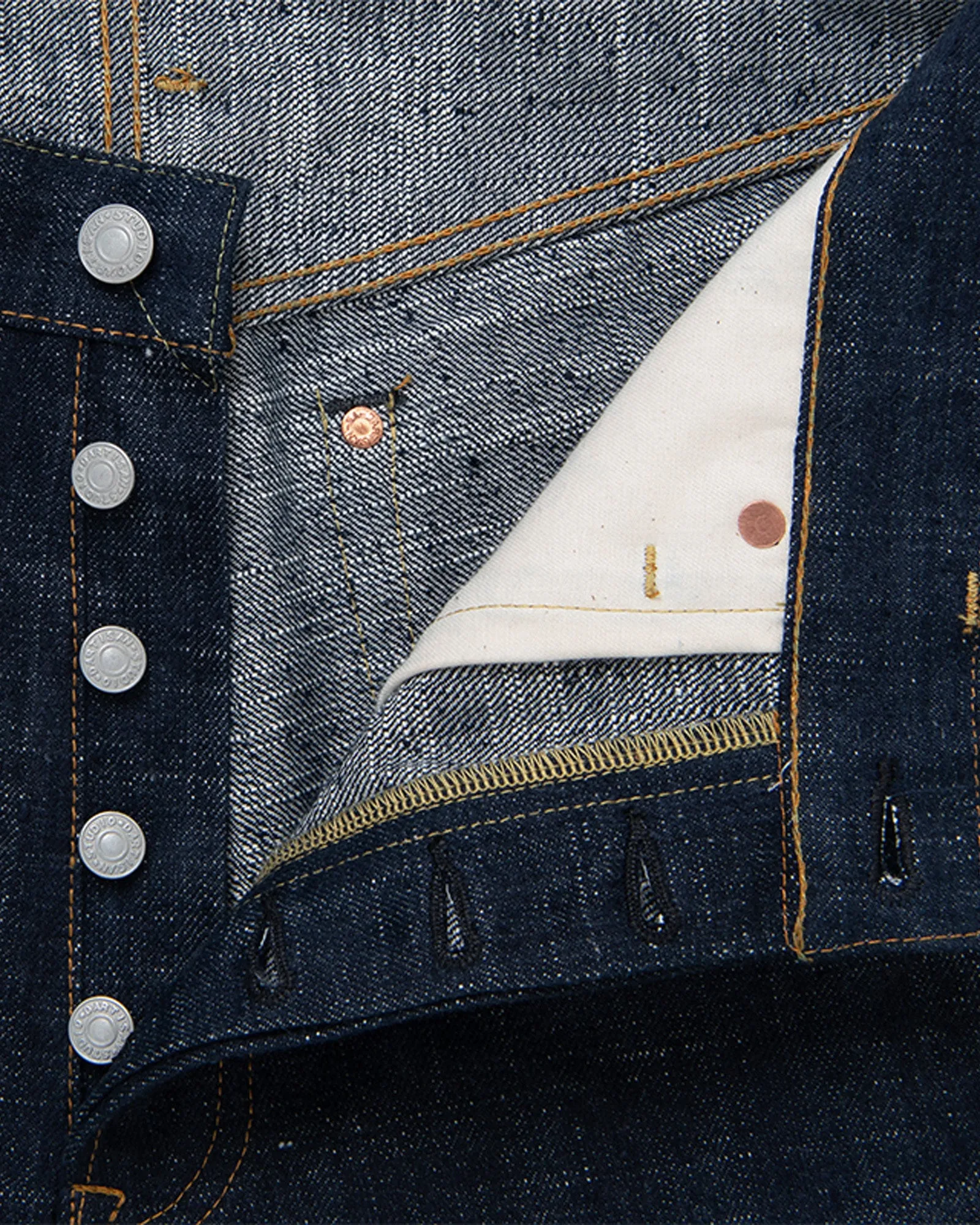 Studio D'Artisan SD-1008 'GL3' 15oz Selvedge Relaxed Tapered Mens Jeans - Onewash