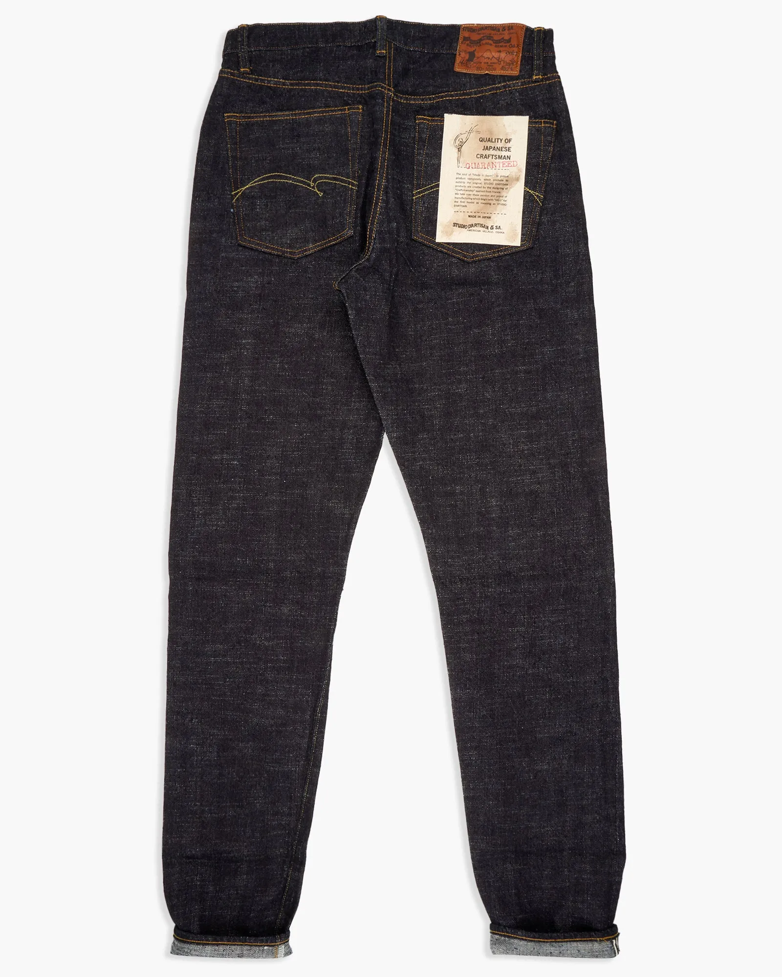Studio D'Artisan SD-1008 'GL3' 15oz Selvedge Relaxed Tapered Mens Jeans - Onewash
