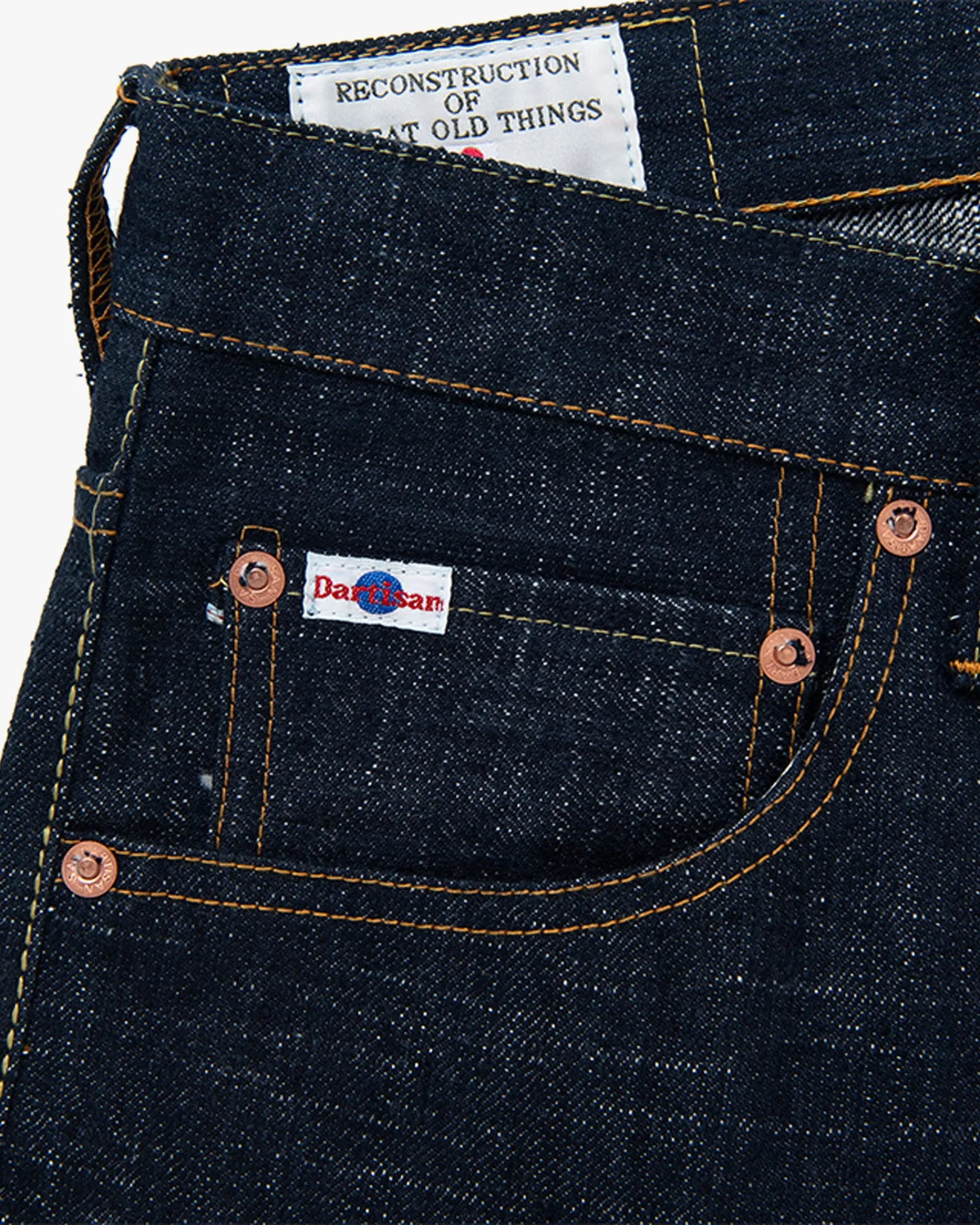 Studio D'Artisan SD-1008 'GL3' 15oz Selvedge Relaxed Tapered Mens Jeans - Onewash