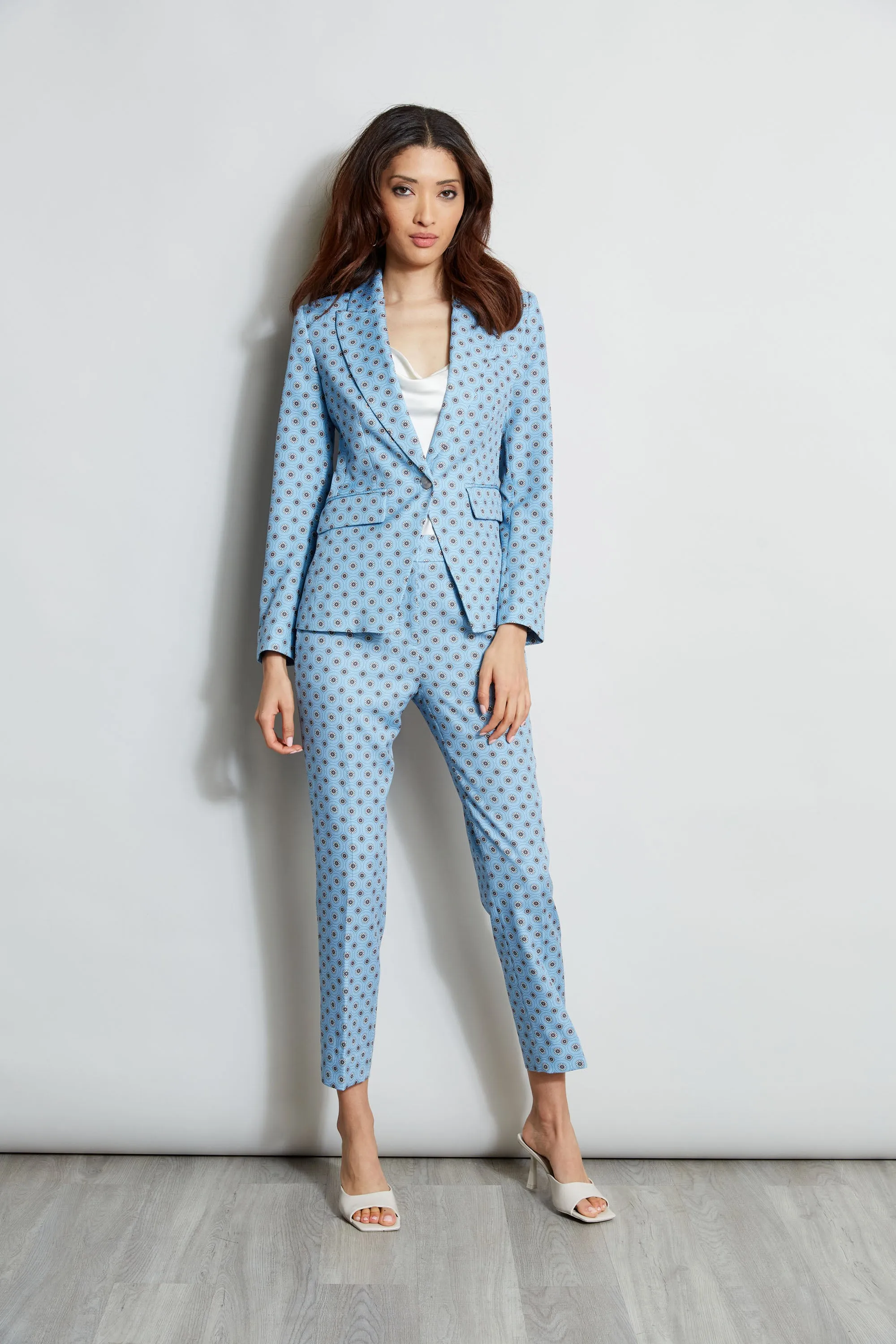 Sun Print Single Button Blazer