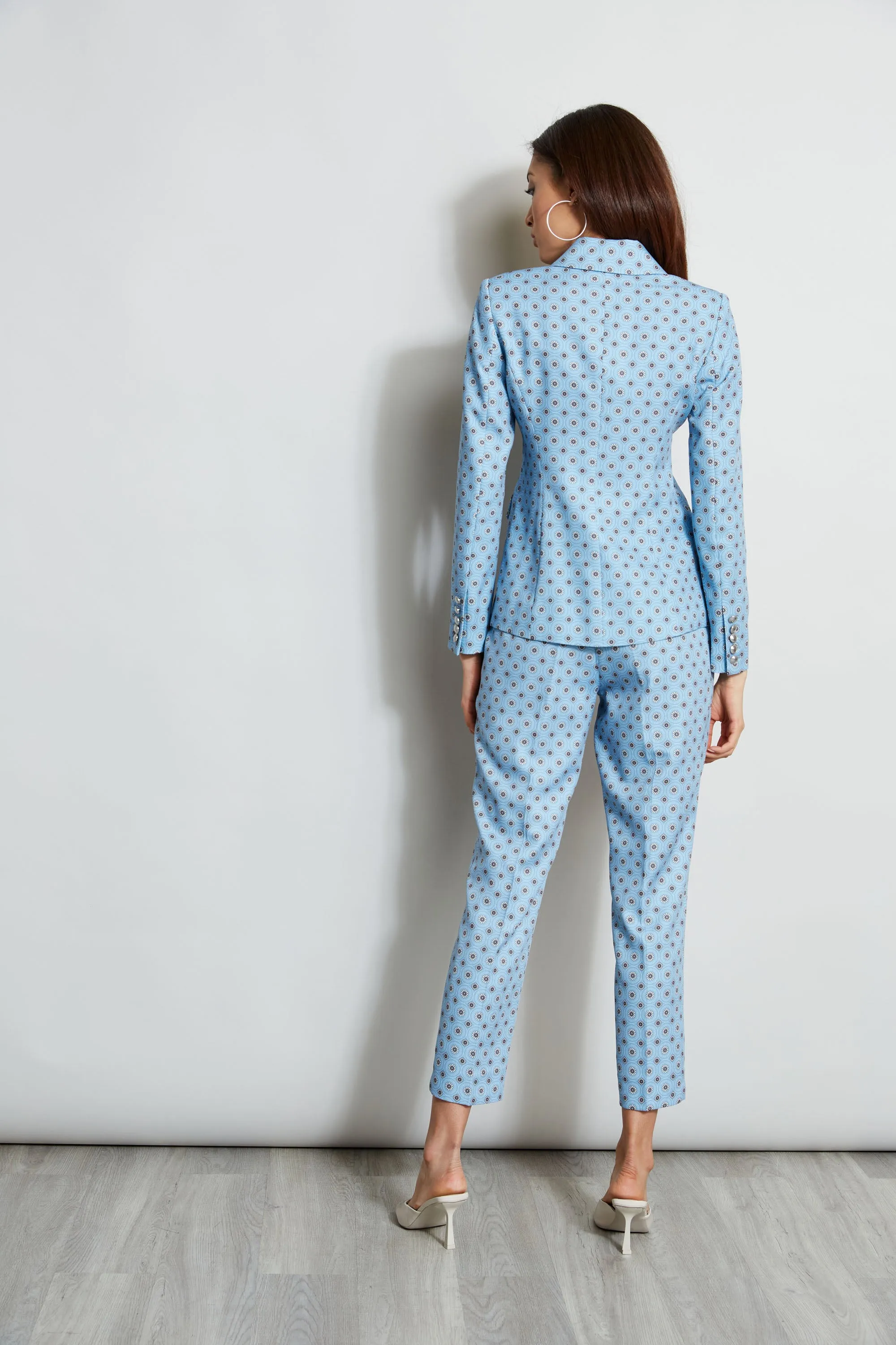 Sun Print Single Button Blazer