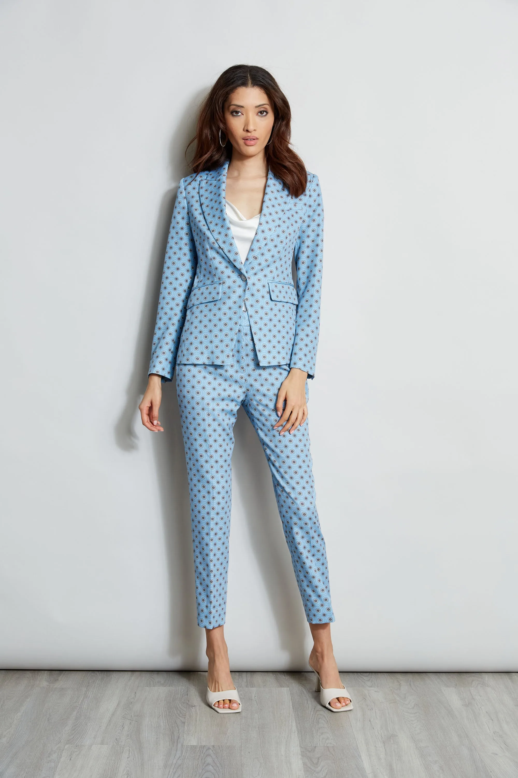 Sun Print Single Button Blazer
