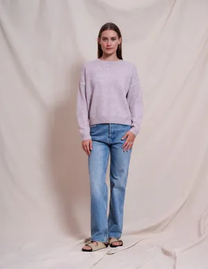 Sundry Crew With Baseball Stitching in Iconic Pink