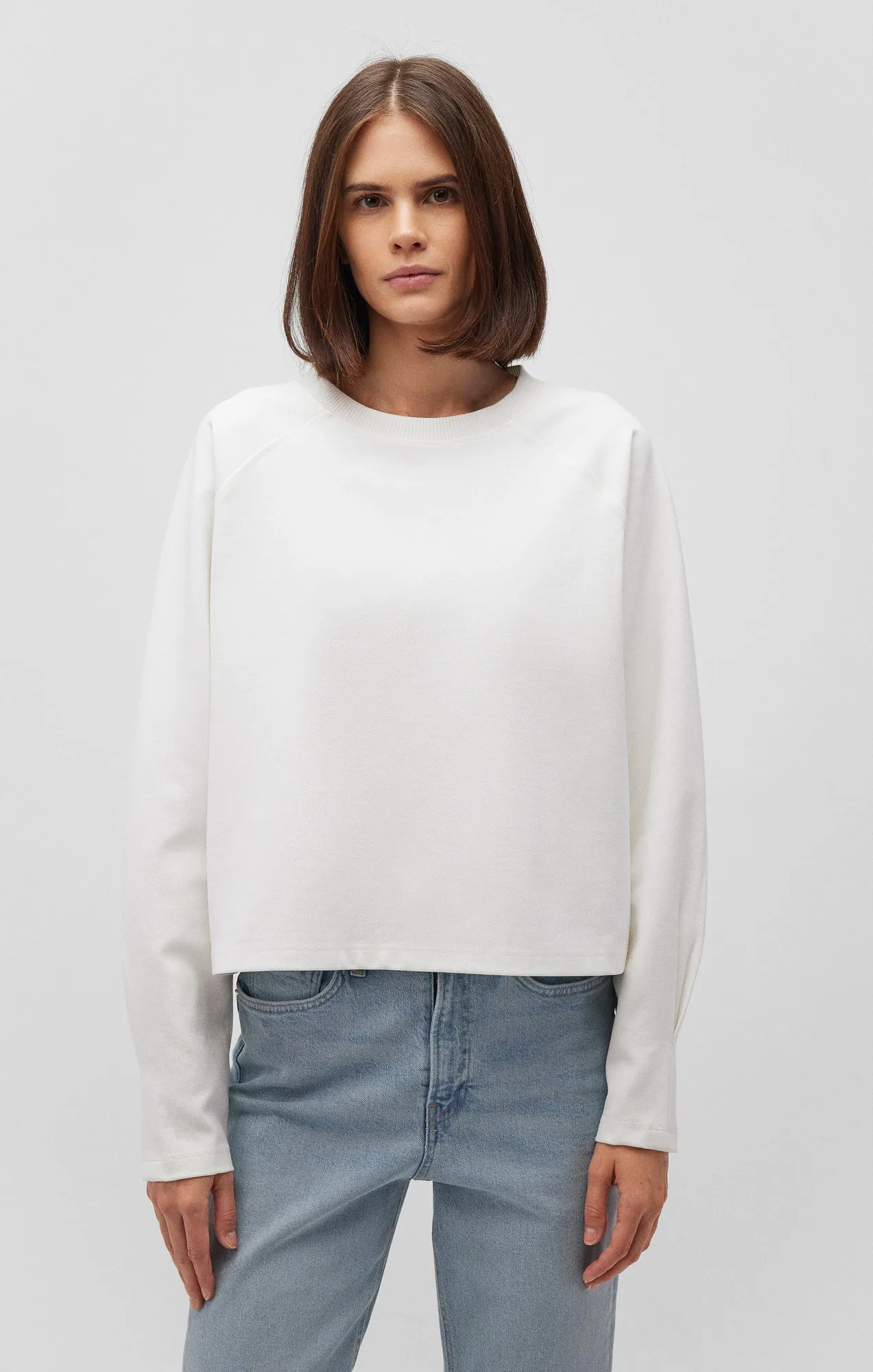 SWEATSHIRT IN ANTIQUE WHITE