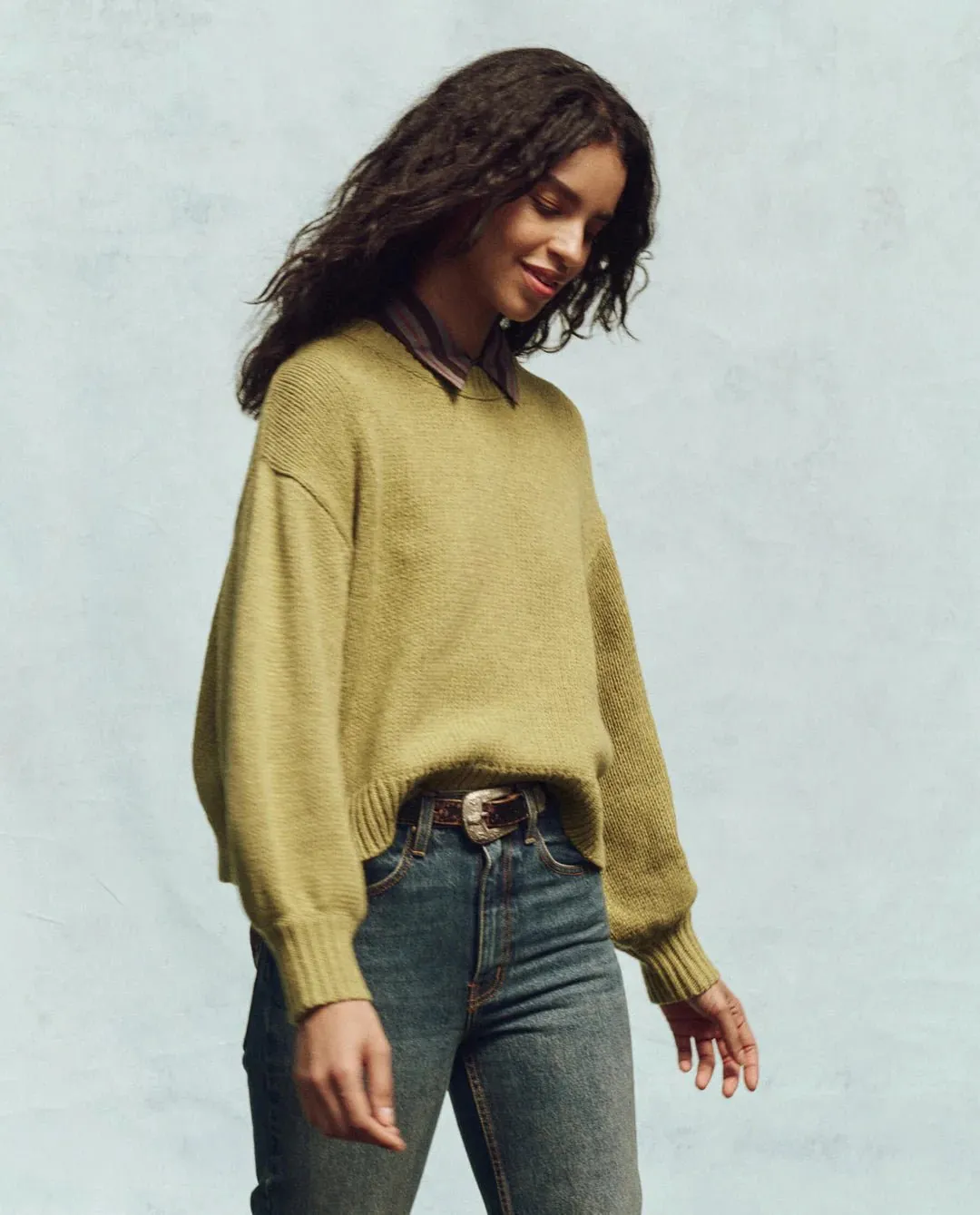 THE GREAT - Sprig Bubble Pullover Wool Sweater