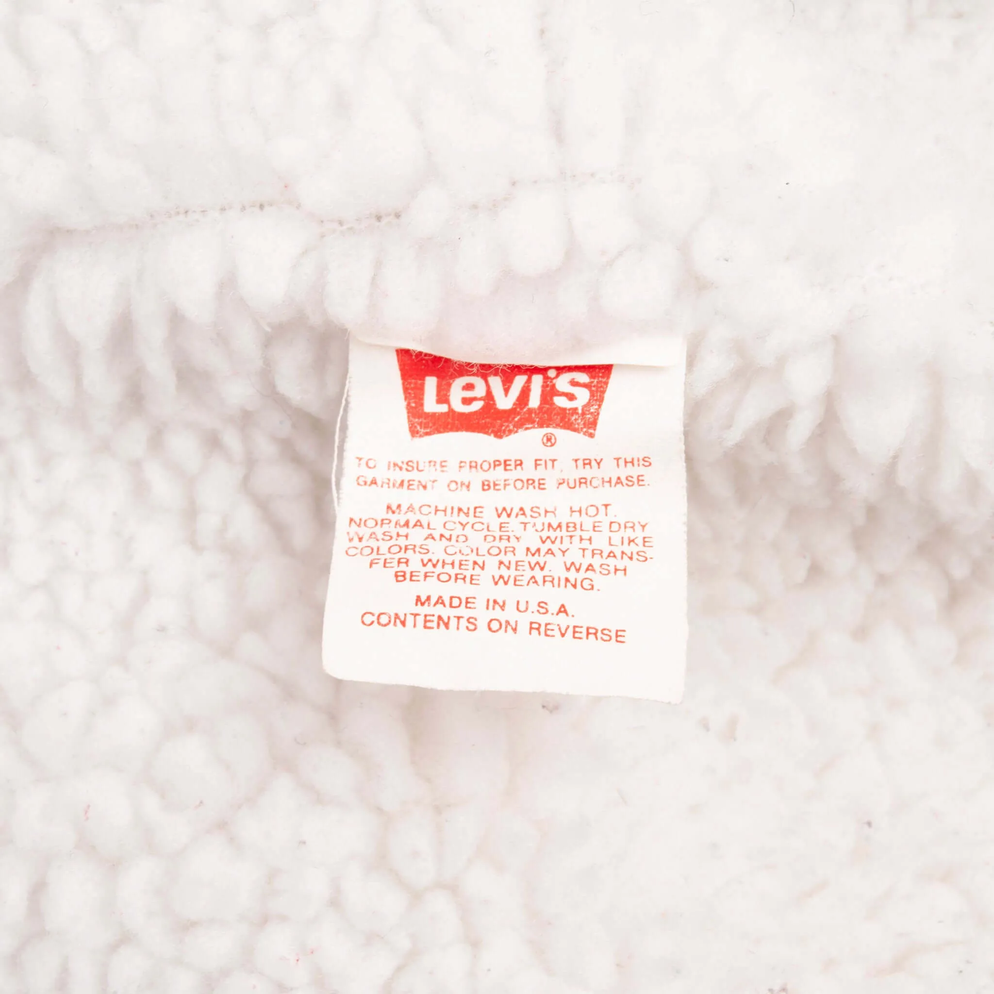VINTAGE LEVIS SHERPA TRUCKER DENIM JACKET 1980S SIZE 40R MADE IN USA