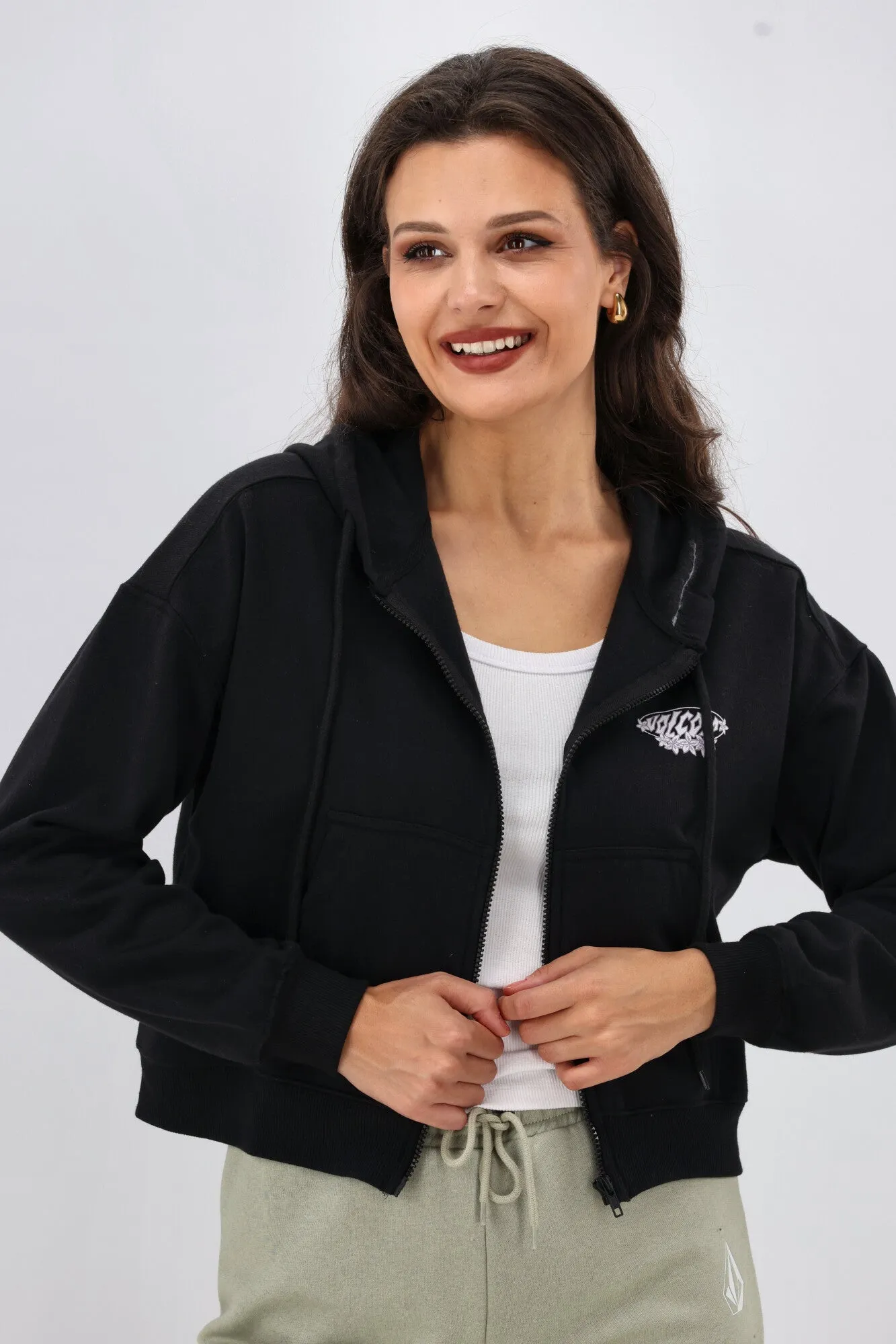 Volcom Get Up Zip Hoodie Black