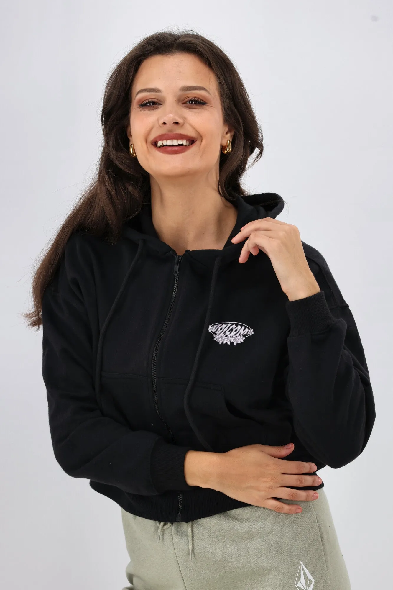 Volcom Get Up Zip Hoodie Black