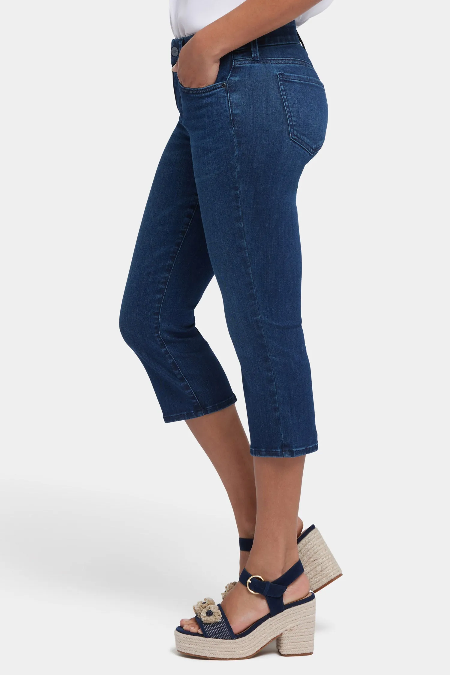 Waist-Match™ Marilyn Straight Crop Jeans - Ibiza Blues
