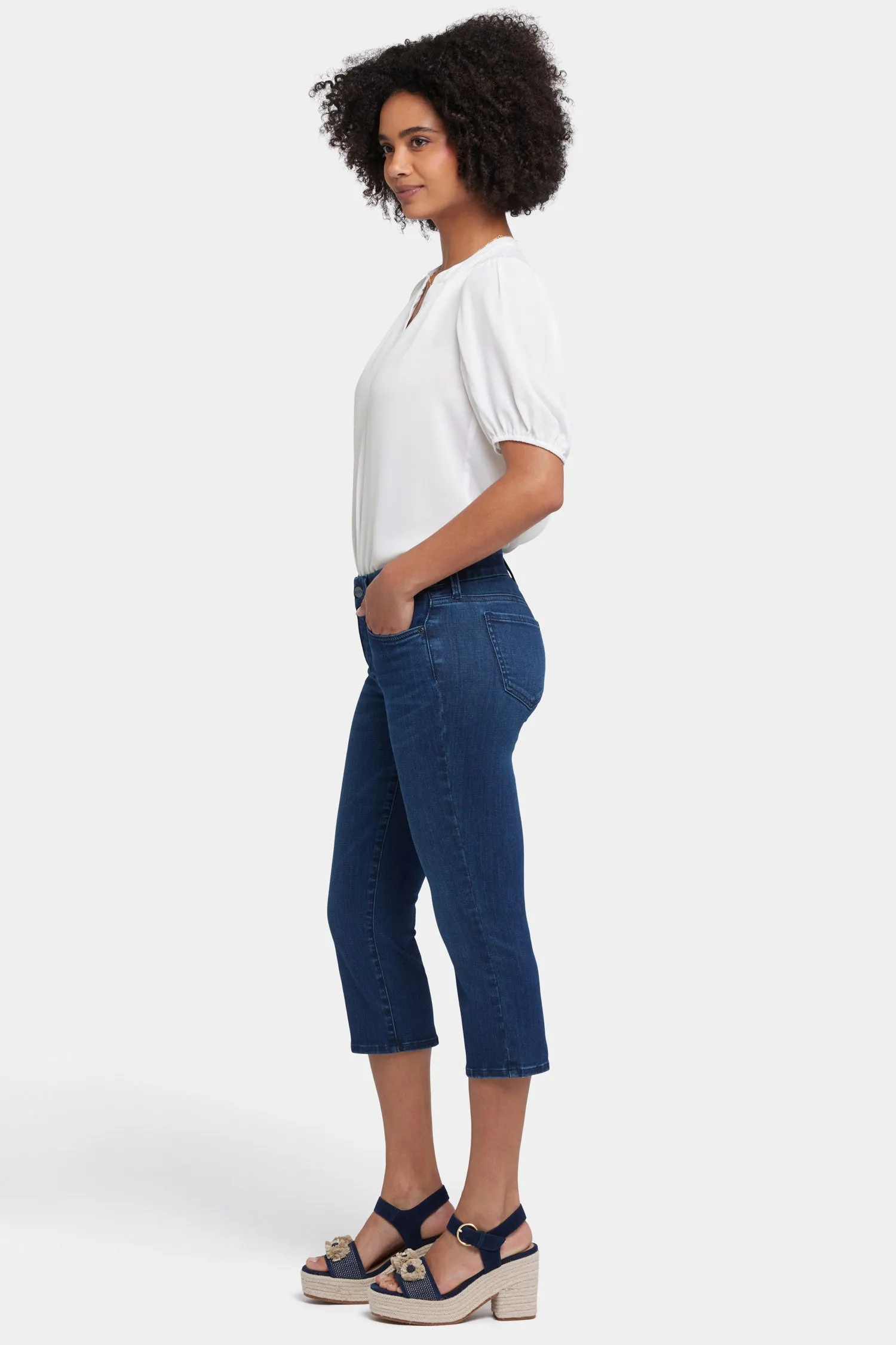 Waist-Match™ Marilyn Straight Crop Jeans - Ibiza Blues