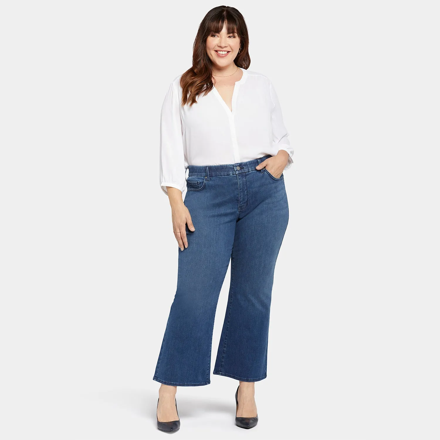 Waist-match™ Relaxed Flared Jeans In Plus Size - Rendezvous