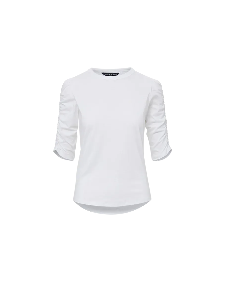 Waldorf Ruched-Tee White