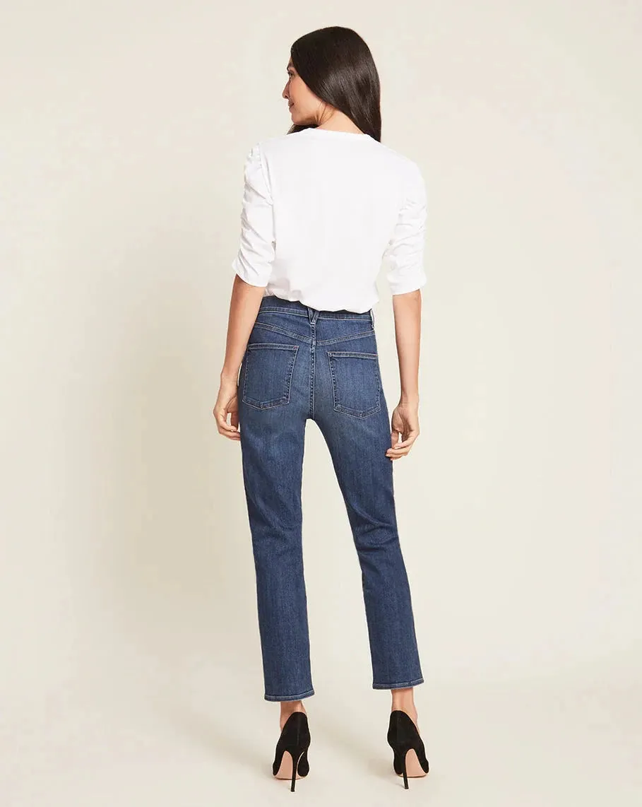 Waldorf Ruched-Tee White