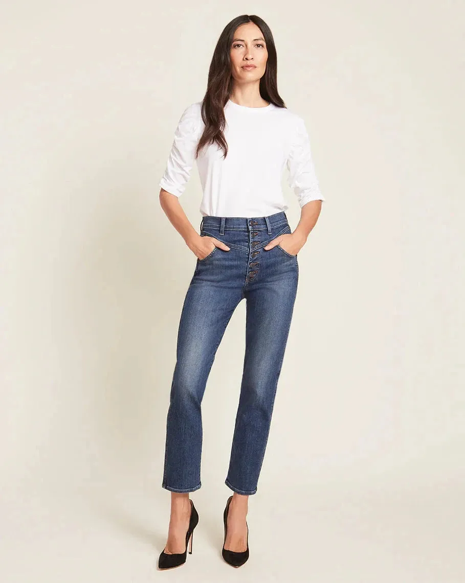 Waldorf Ruched-Tee White