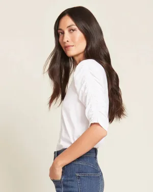 Waldorf Ruched-Tee White