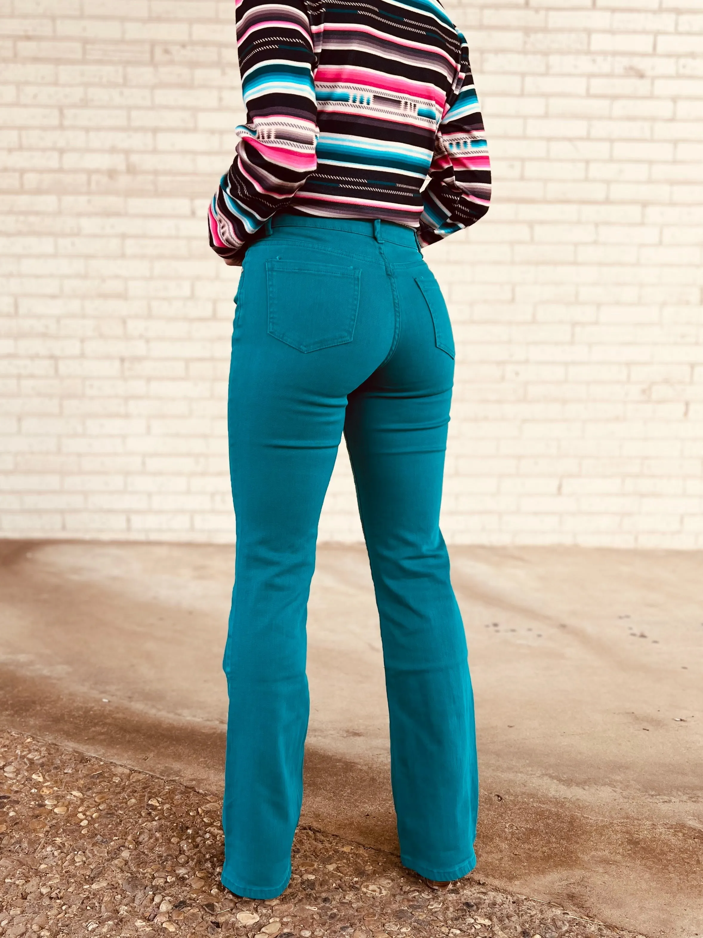Walking West Denim Teal Long