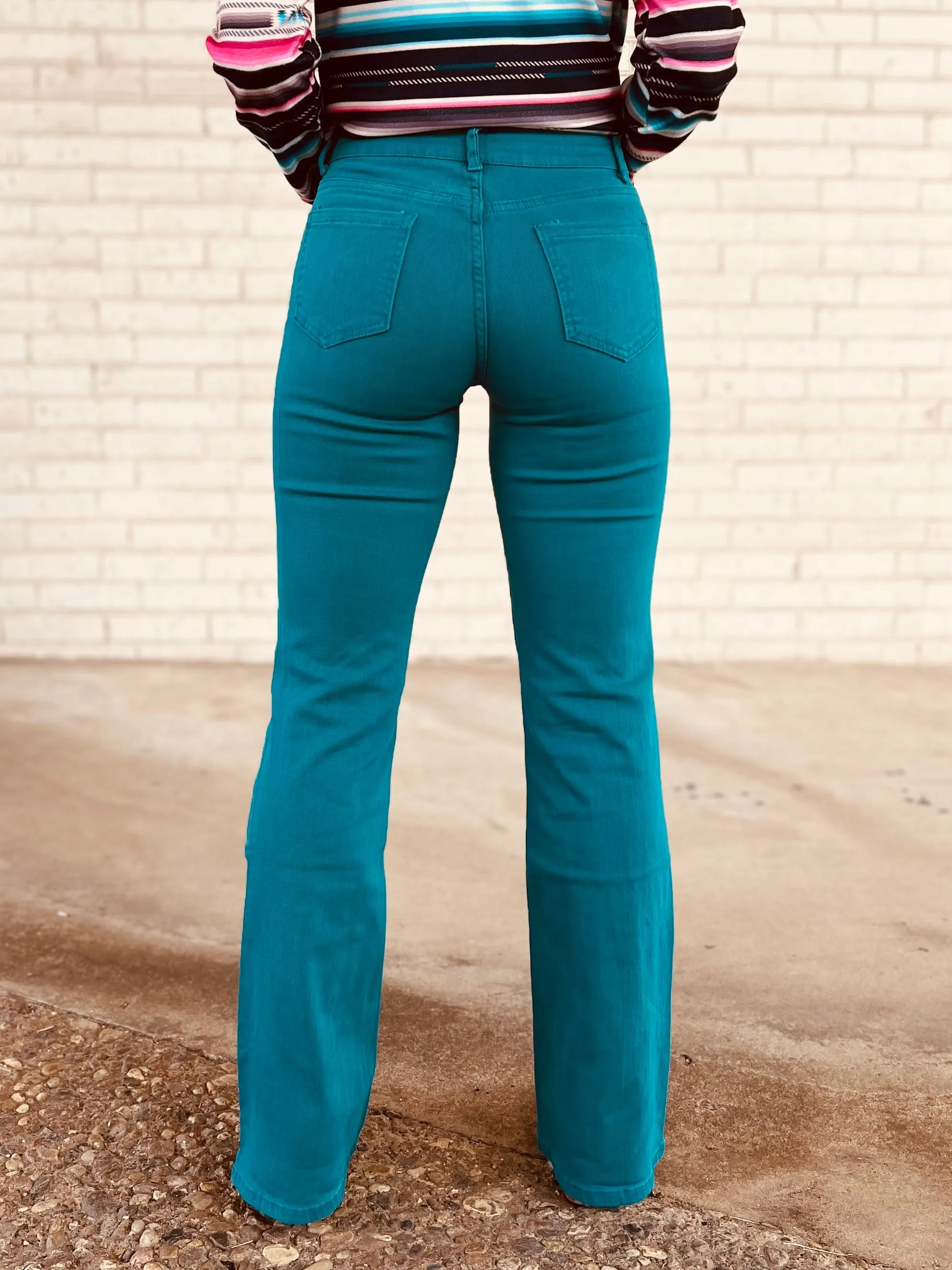Walking West Denim Teal Long