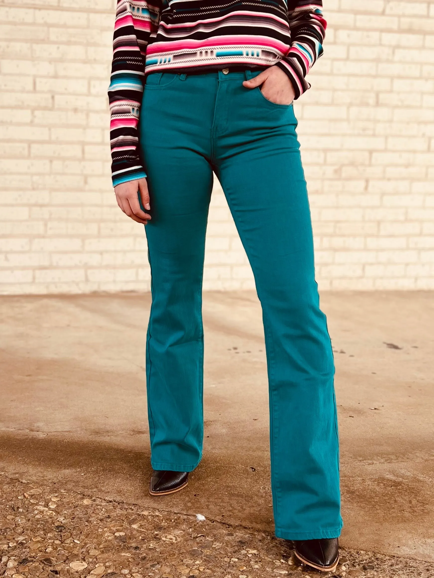Walking West Denim Teal