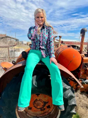 Walking West Denim Turquoise LONG*
