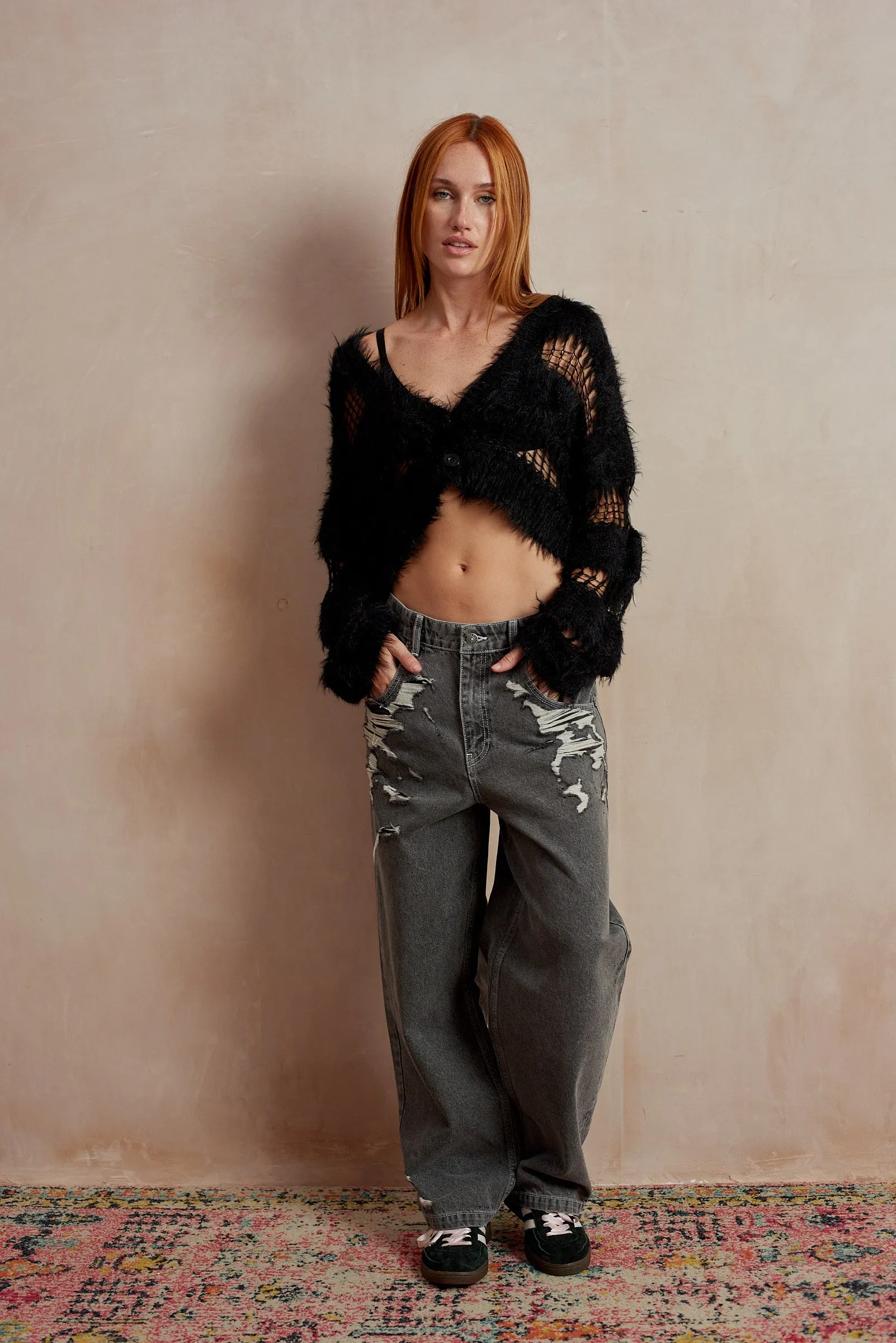 Washed Grey Relaxed Biggie Jeans