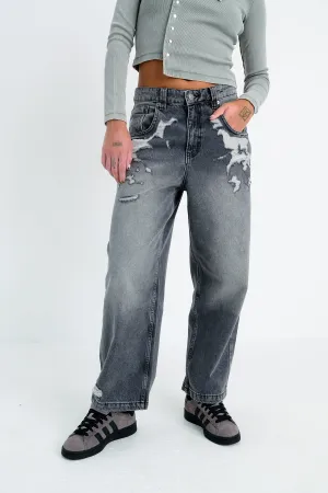 Washed Grey Relaxed Biggie Jeans