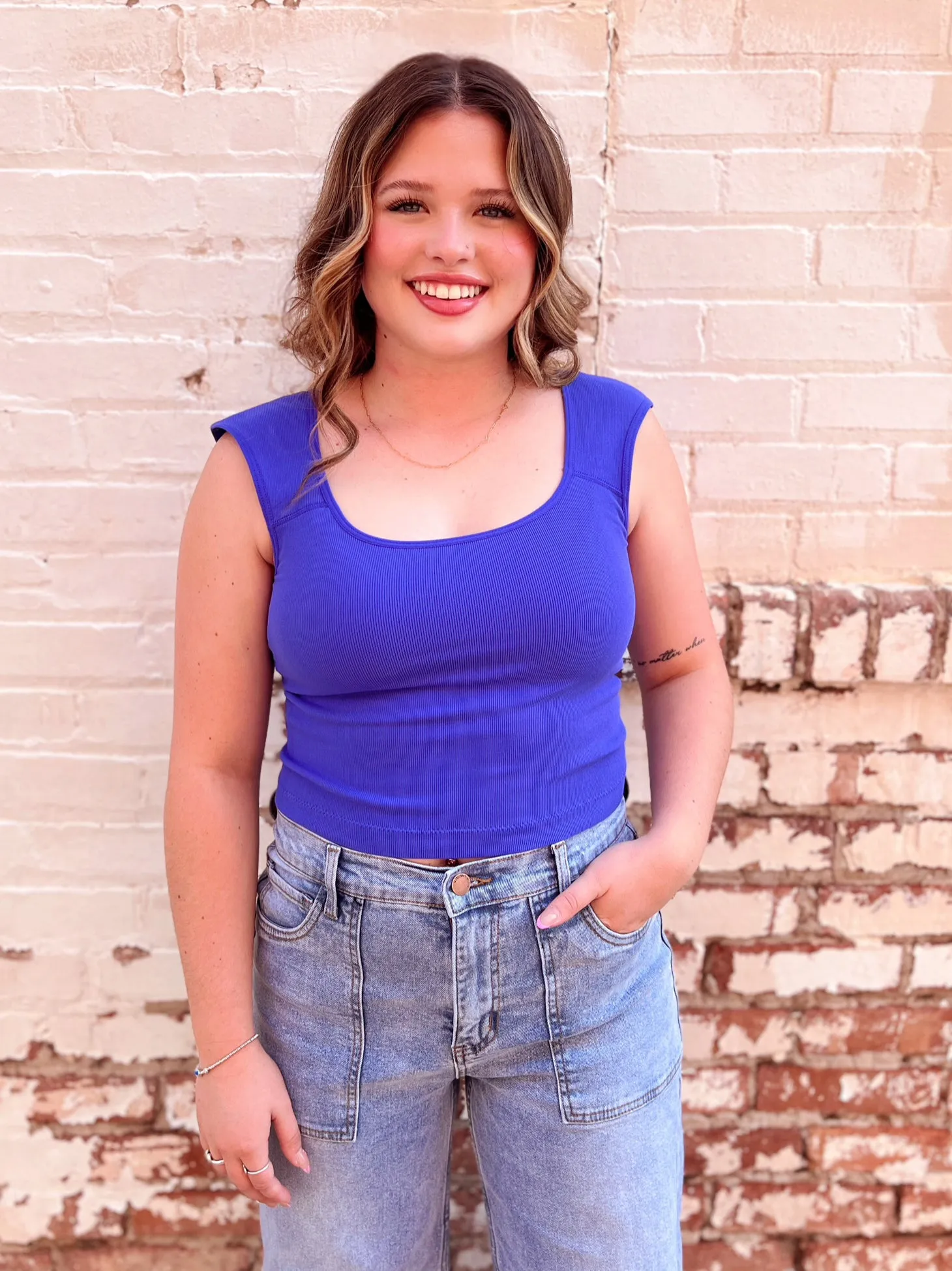 Wide Leg And Cuff Denim Jeans