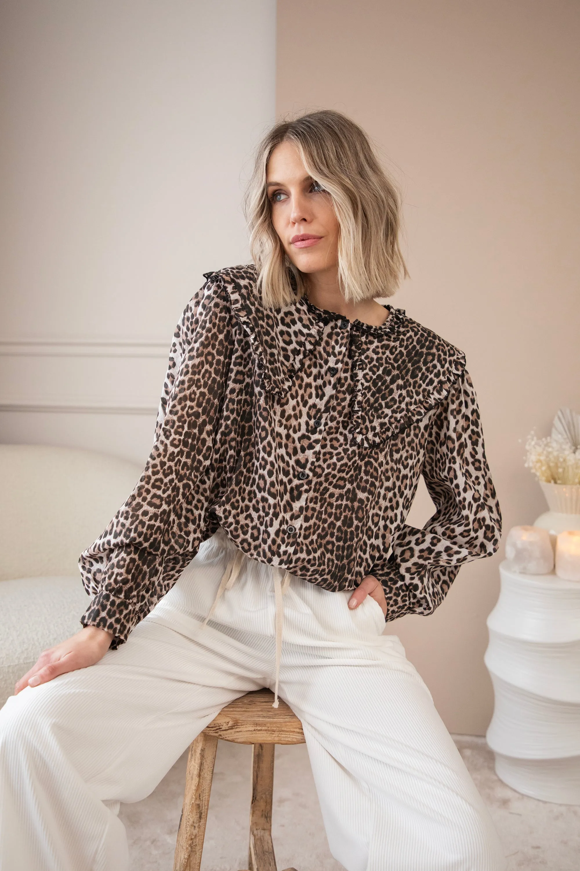 Wildy Beige/Brown - Blouse