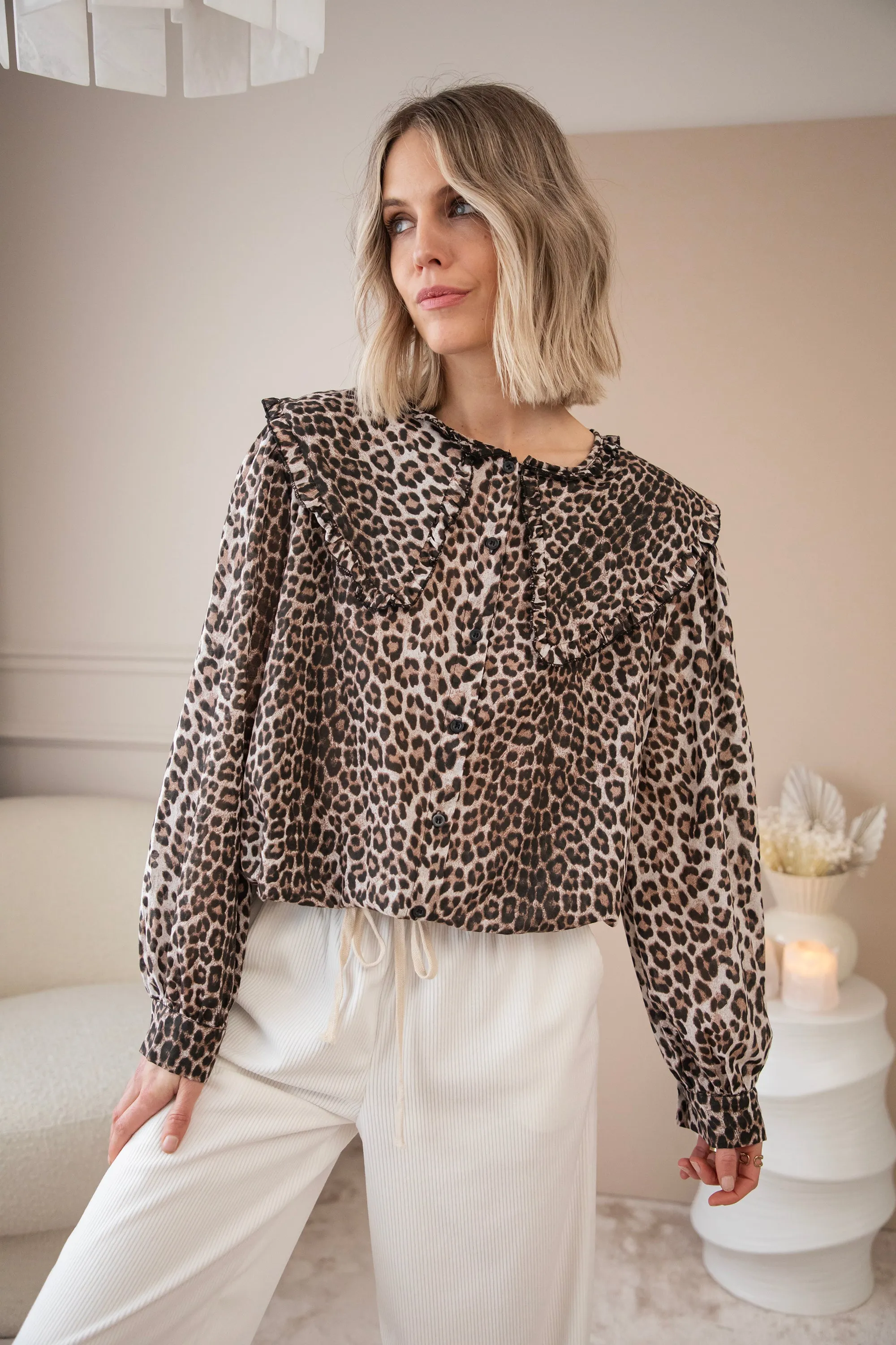 Wildy Beige/Brown - Blouse