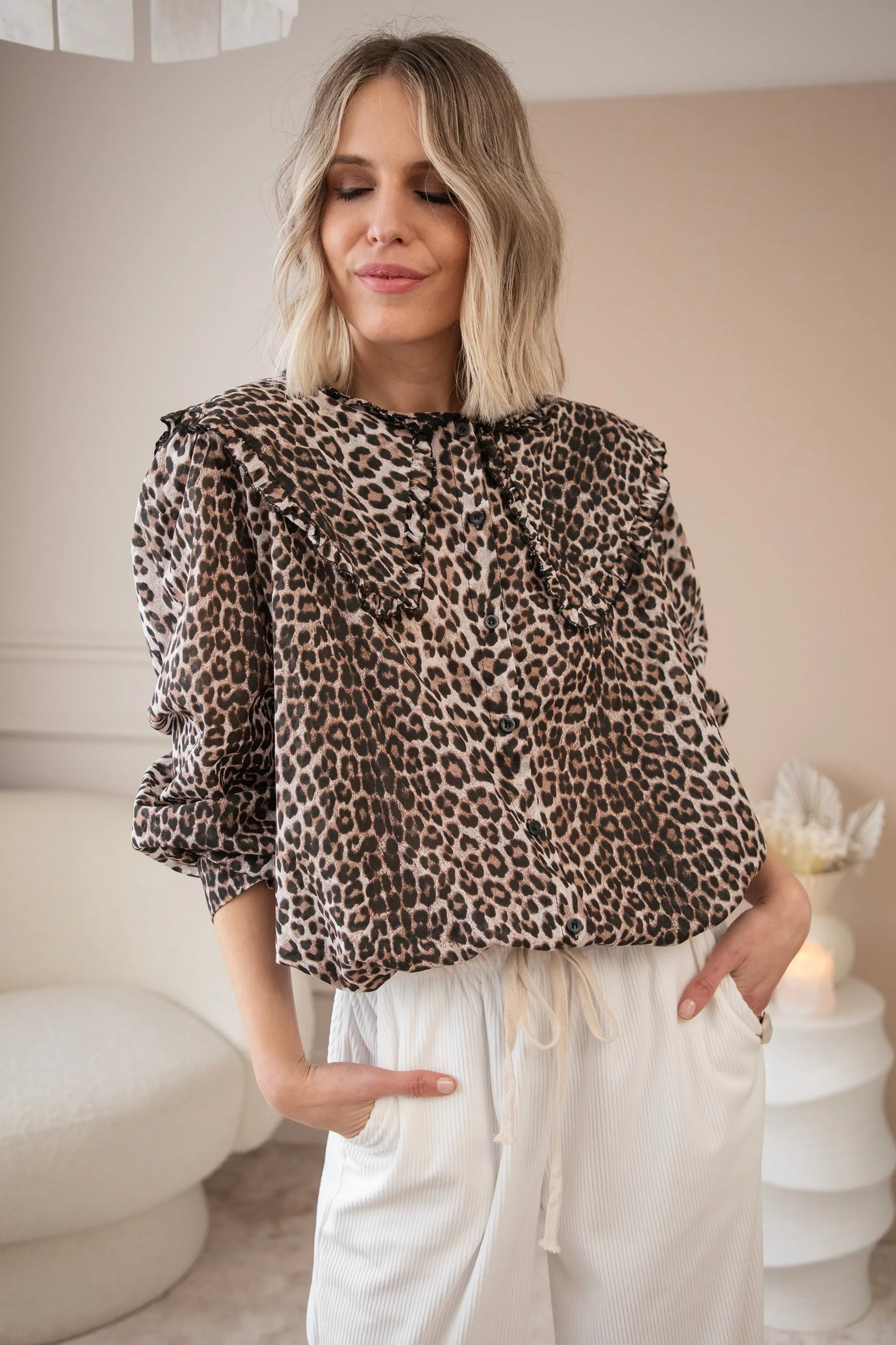 Wildy Beige/Brown - Blouse