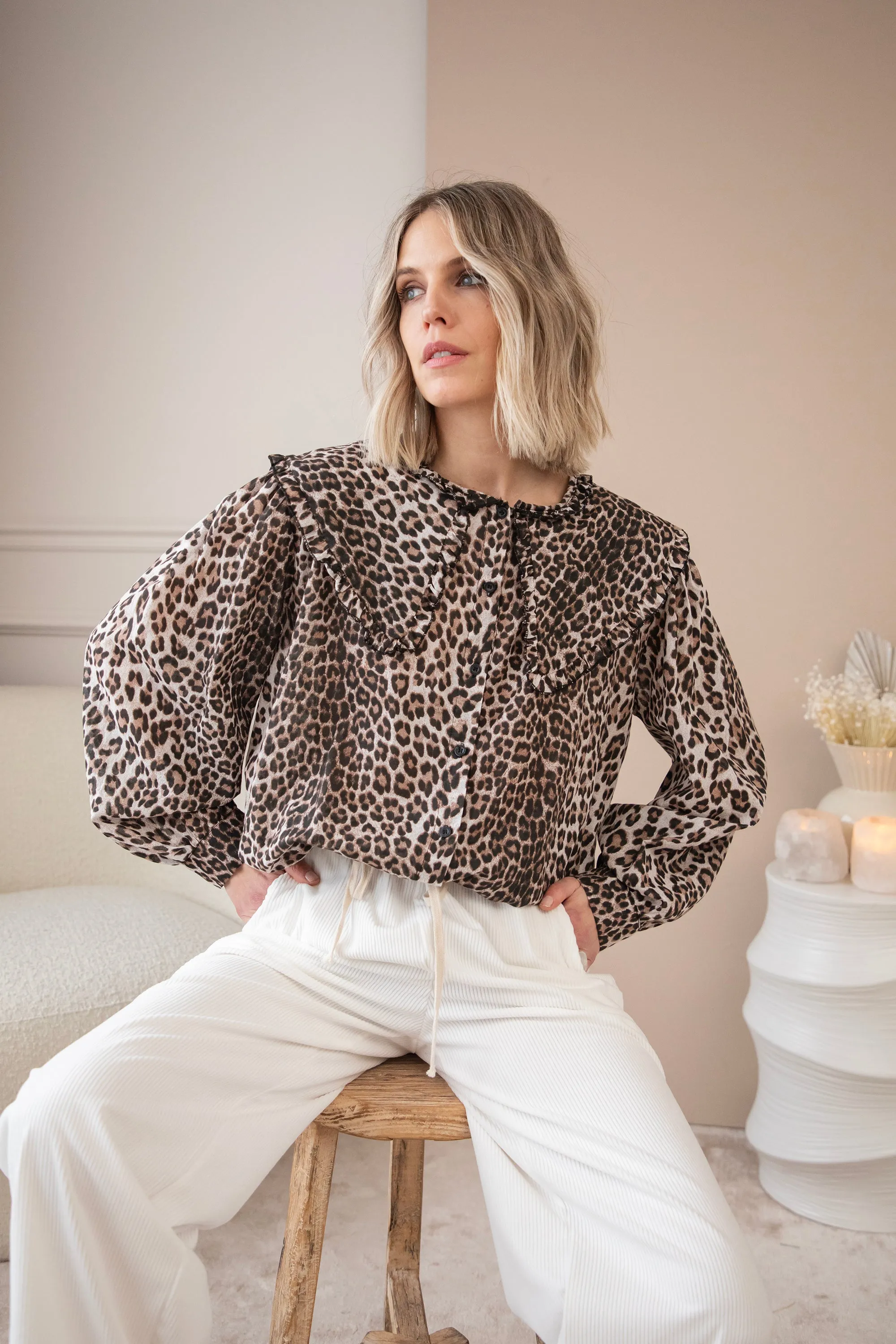 Wildy Beige/Brown - Blouse